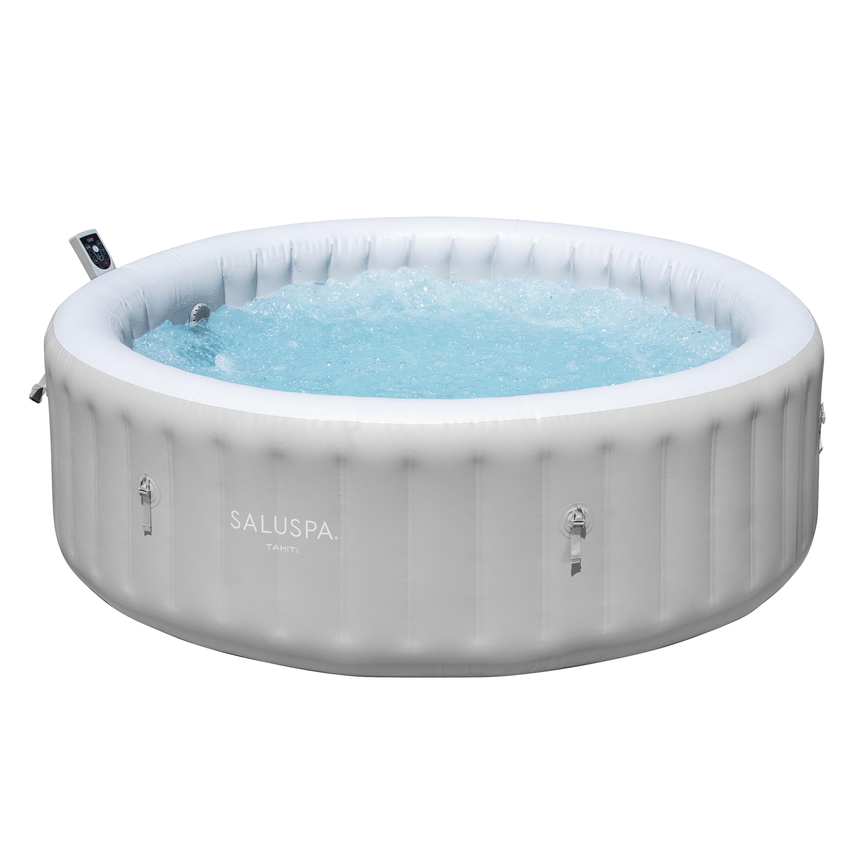 SaluSpa Tahiti Energy-Efficient Smart AirJet Inflatable Circle Hot Tub with App Control 5-7 Person with Pump #P08374