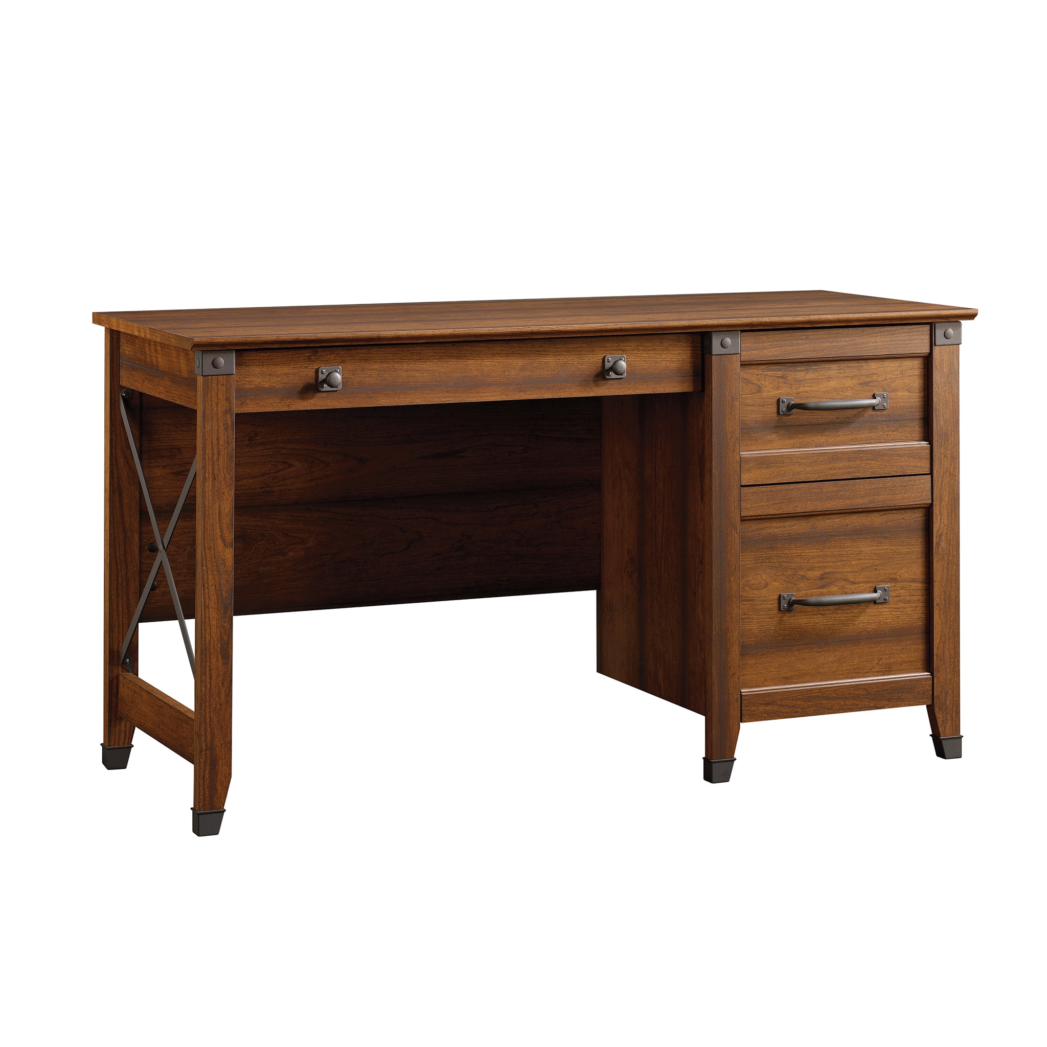 Sauder Carson Forge Computer Desk, Washington Cherry finish