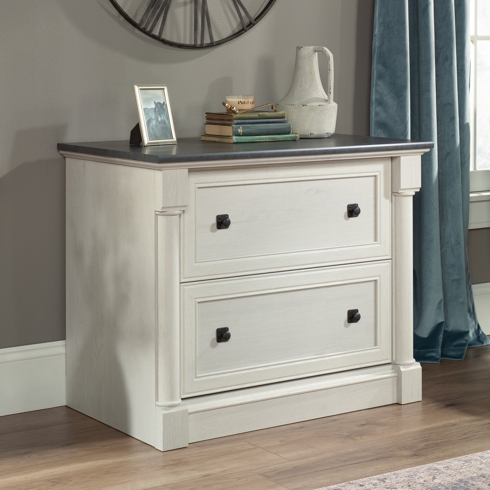 Sauder Palladia Filing Cabinet, Glacier Oak Finish