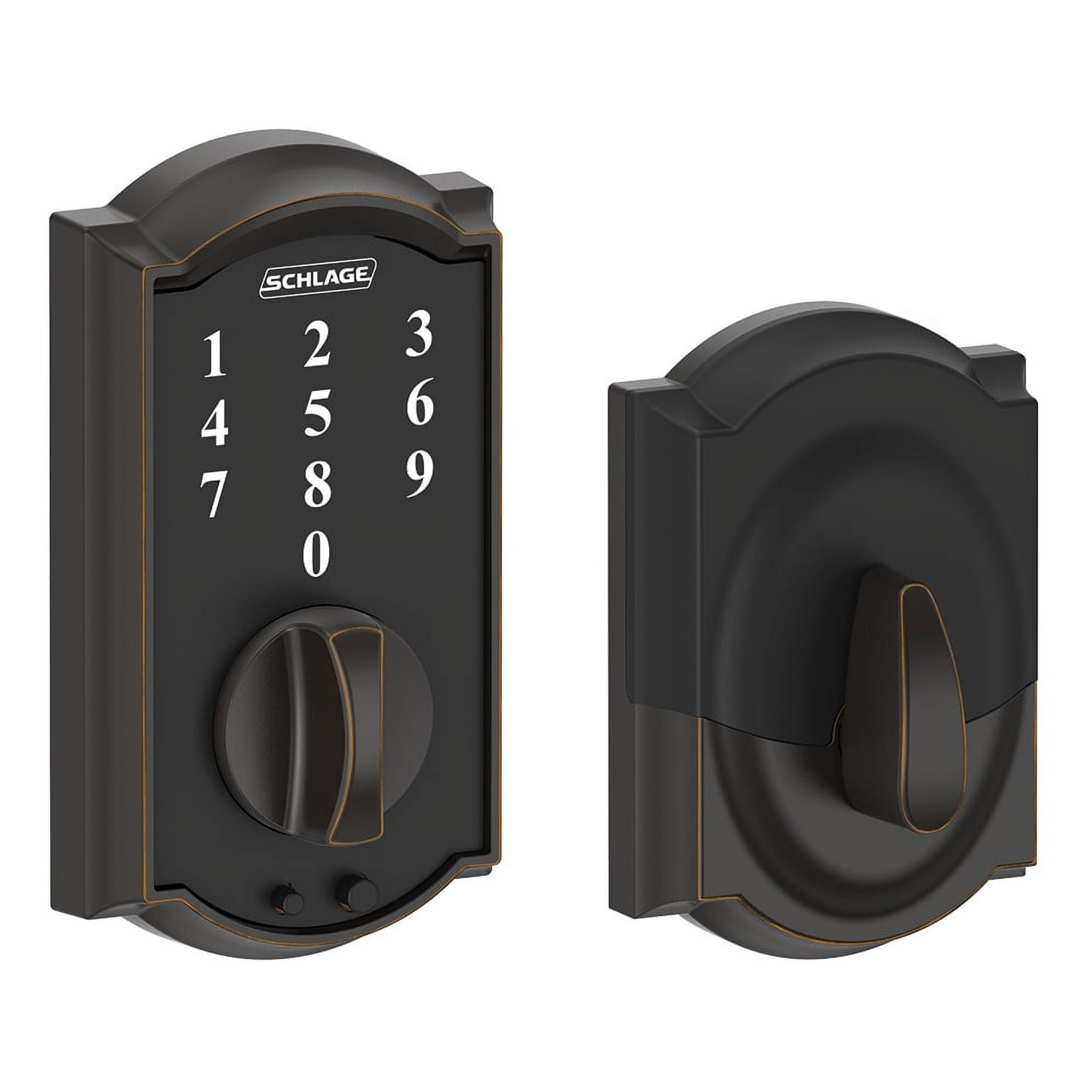 Schlage BE375VCAM716 Aged Bronze Camelot Touch Deadbolt