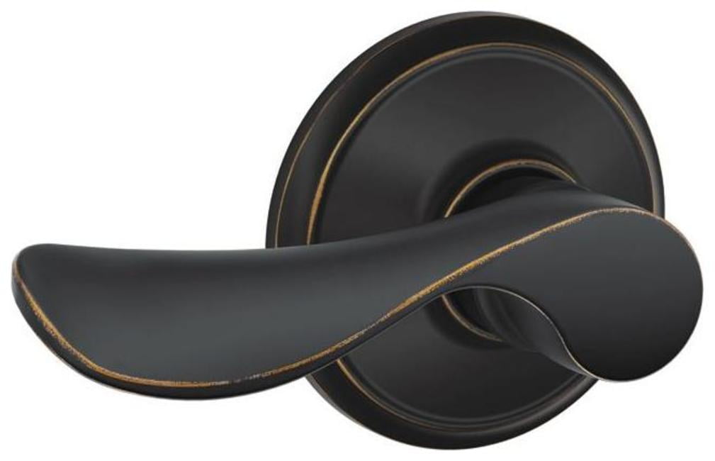 Schlage F10 CHP 716 16-080 10-027 Champagne Hall and Closet Lever, Aged Bronze