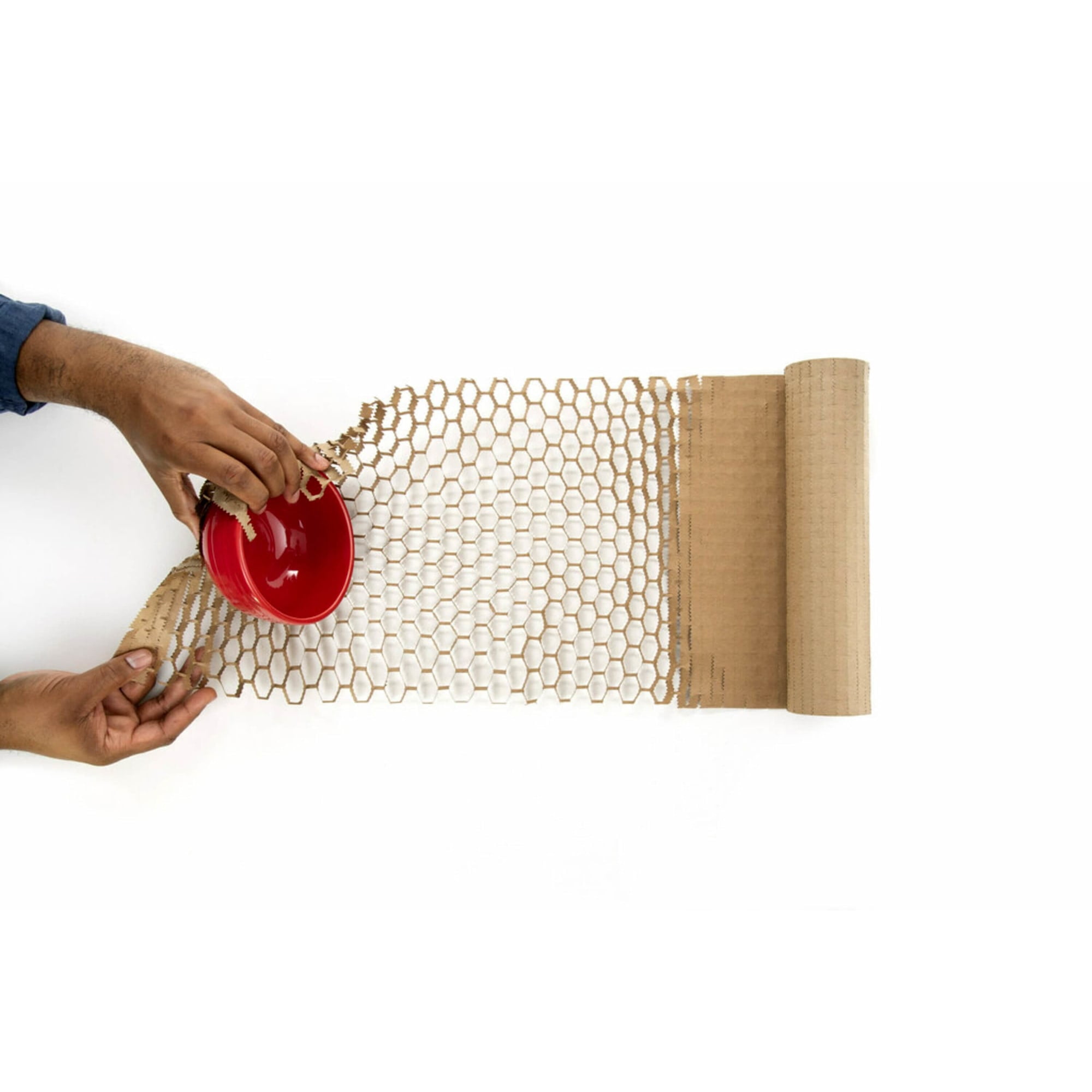 Scotch Cushion Lock Protective Wrap, 12 in x 1000 ft, 1 Roll, 100% Recycled Paper, Honeycomb Packing Paper, Alternative