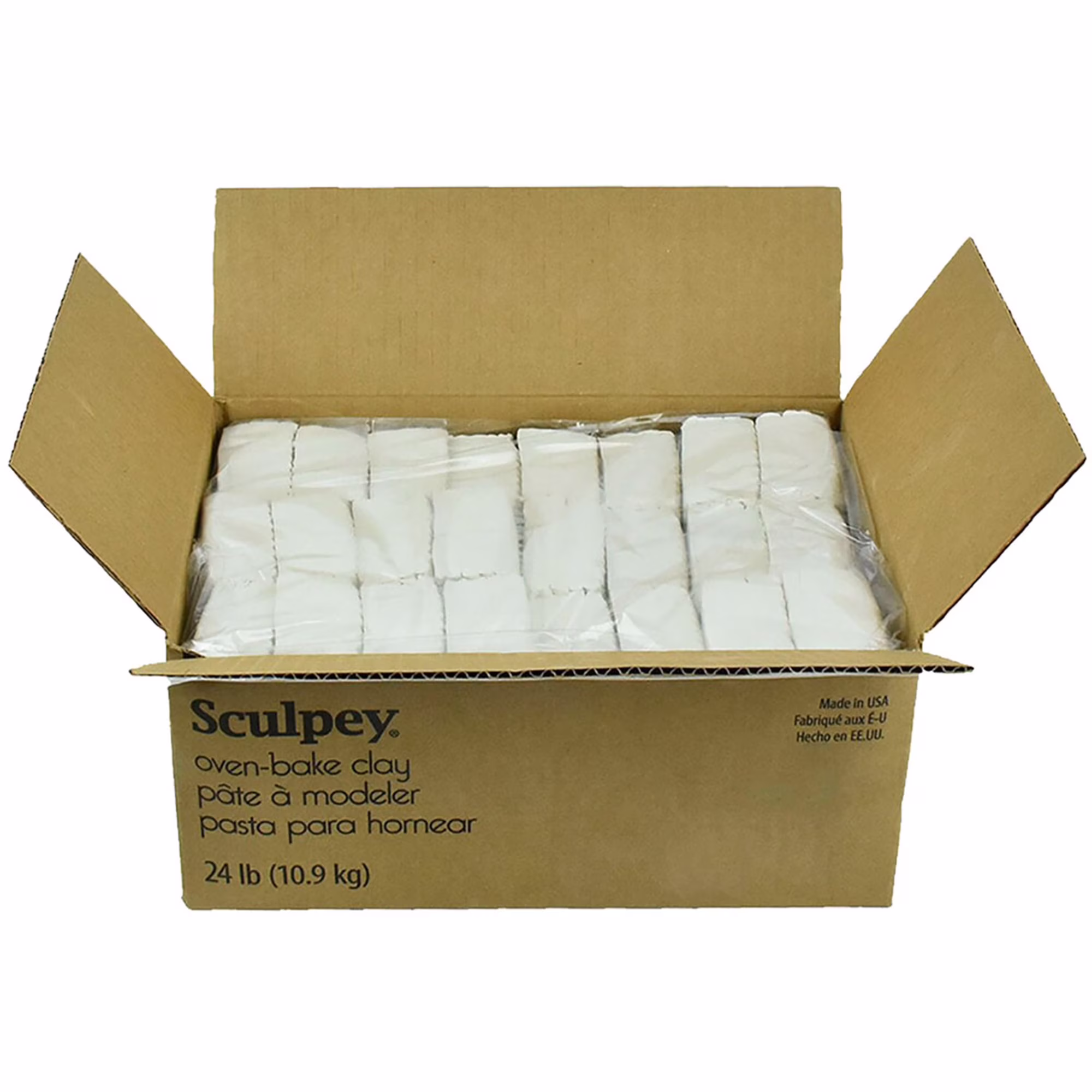 Sculpey: Original Sculpey Clay: White - 24 lb - Bulk Polymer Oven Bake Clay, Non-Toxic, Sculpting, Bake-Sand-Paint, Adults Kids, Art & Craft Supplies