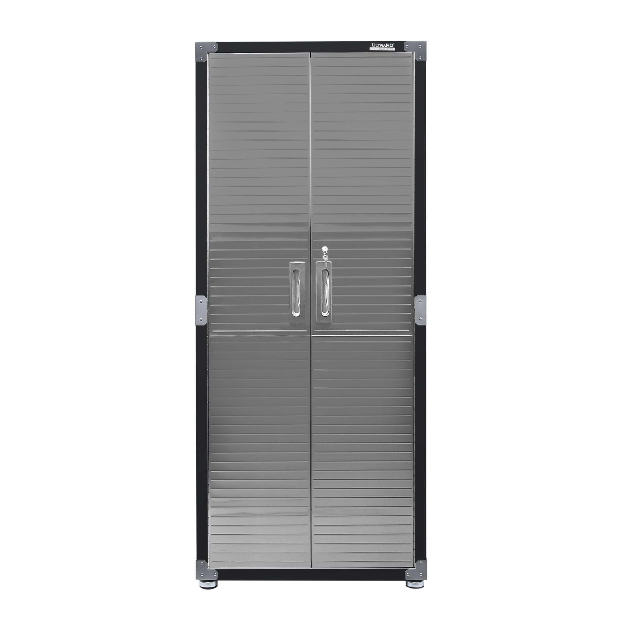 Seville Classics UltraHD® Steel Body Lockable Storage Cabinet Organizer Locker Shelving Unit, Graphite, 30" W x 18" D x 72" H