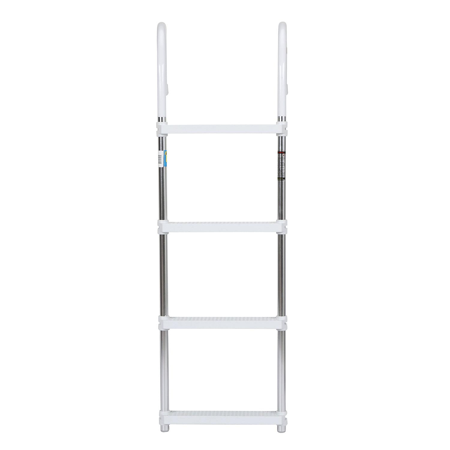 Seachoice 50-71560 Boarding Ladder, Plastic, 250-Pound Weight Capacity, Folds Flat for Easy Stowage, Lightweight and Portable, White, 8 lb