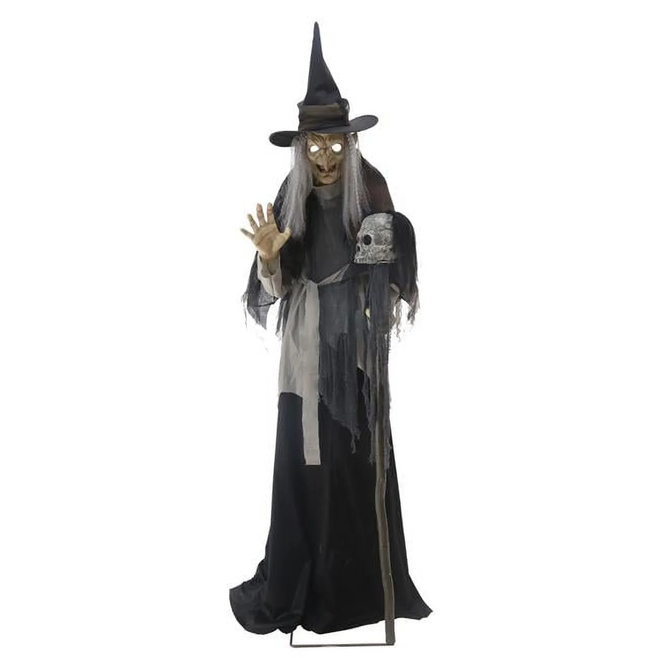 Seasonal Visions Animated Lunging Haggard Witch Halloween Decoration - 6 ft