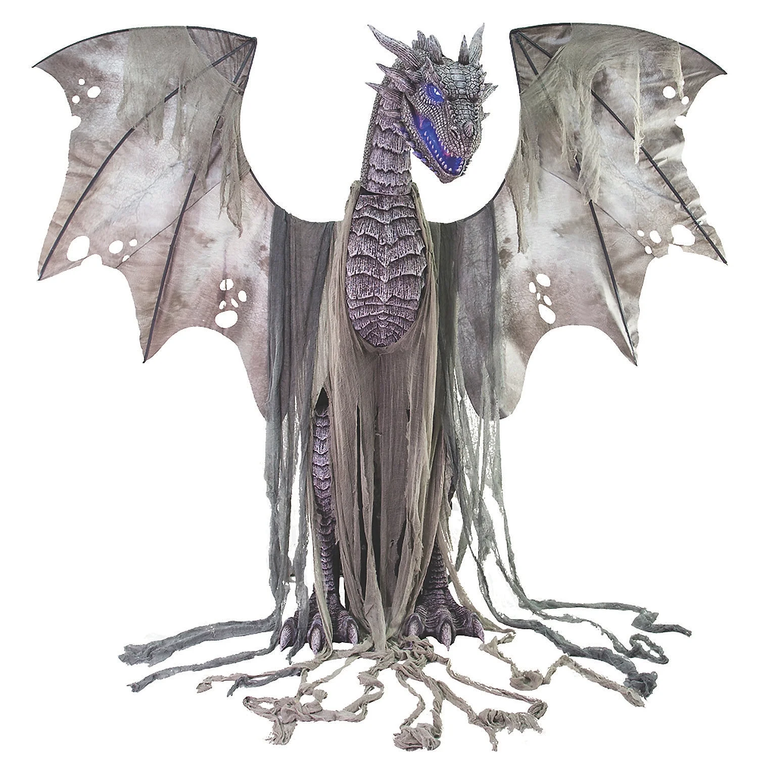 Seasonal Visions 7 ft. Animated Winter Dragon Halloween Decoration