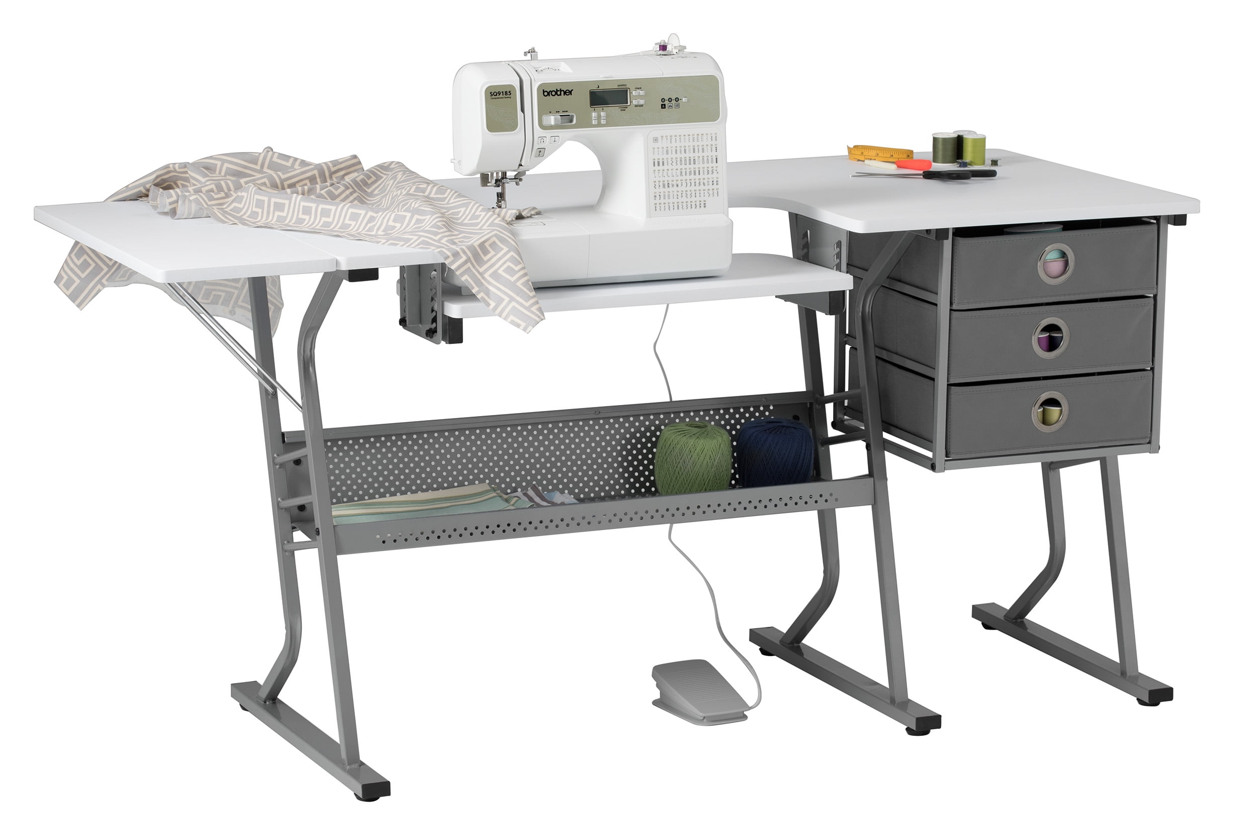 Sew Ready Eclipse Ultra Sewing Machine Table In Gray / White