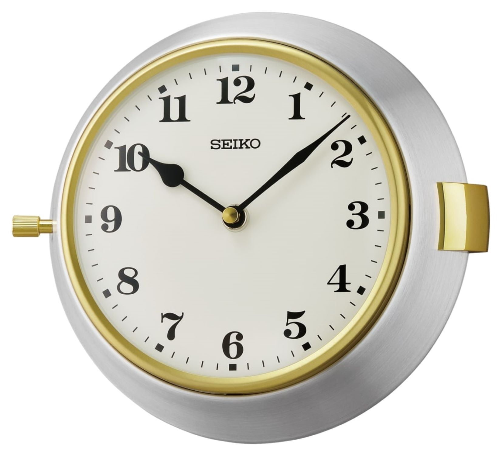 Seiko 8" Wall Clock, Gray Quartz, Analog, QXA761ALH