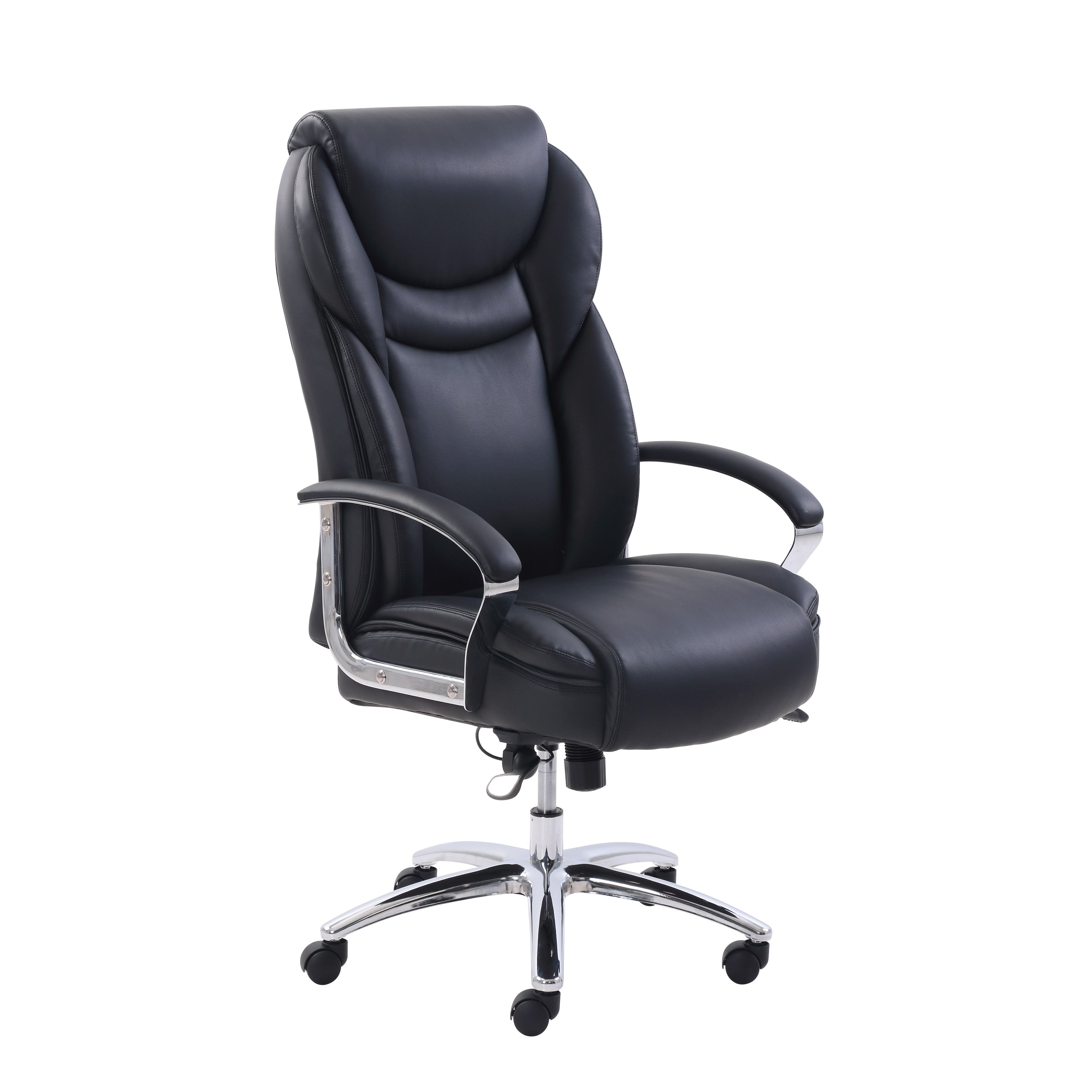 Serta Big & Tall Office Chair, Bonded Leather, Black