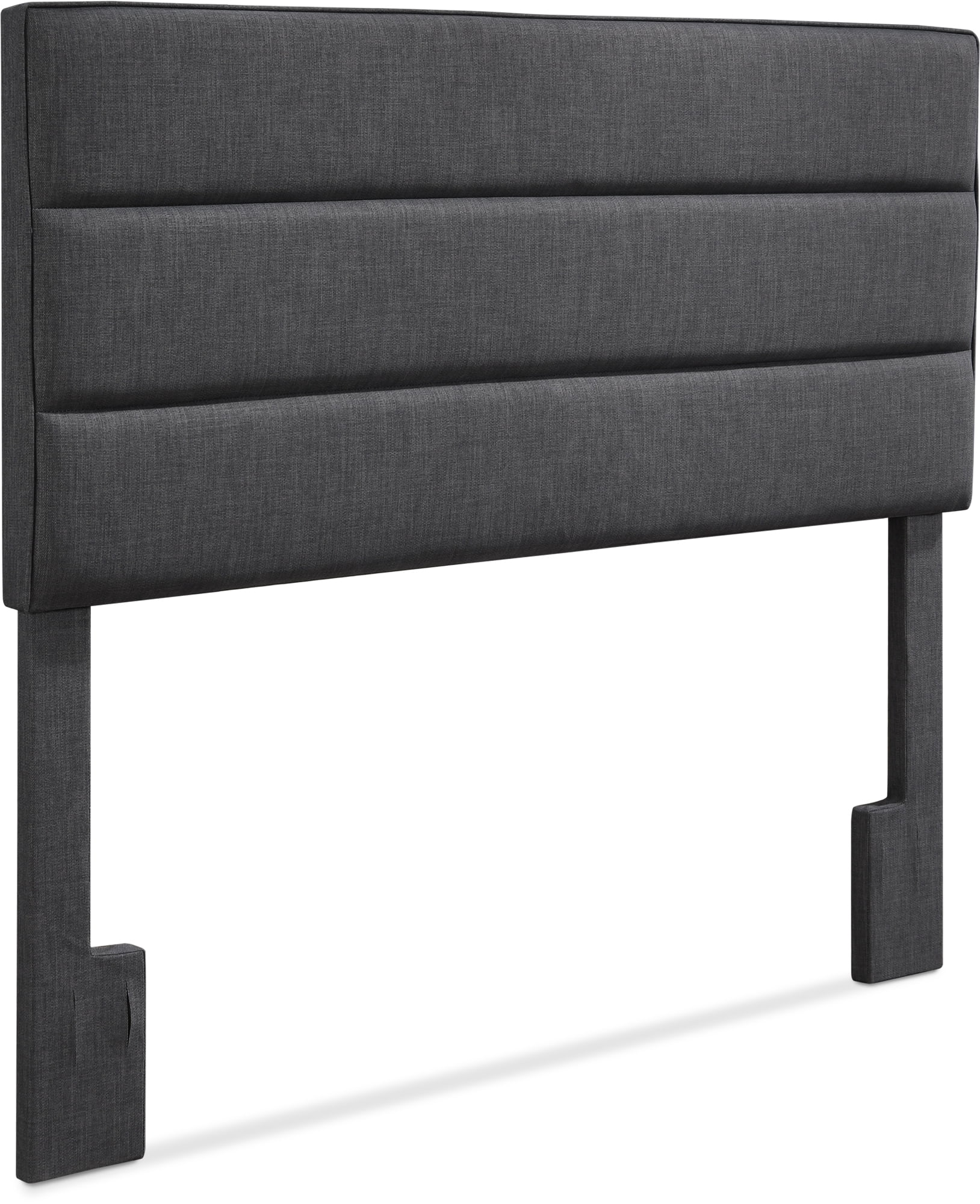 Serta Palisades Tufted Upholstered Queen Size Adjustable Headboard, Charcoal Gray