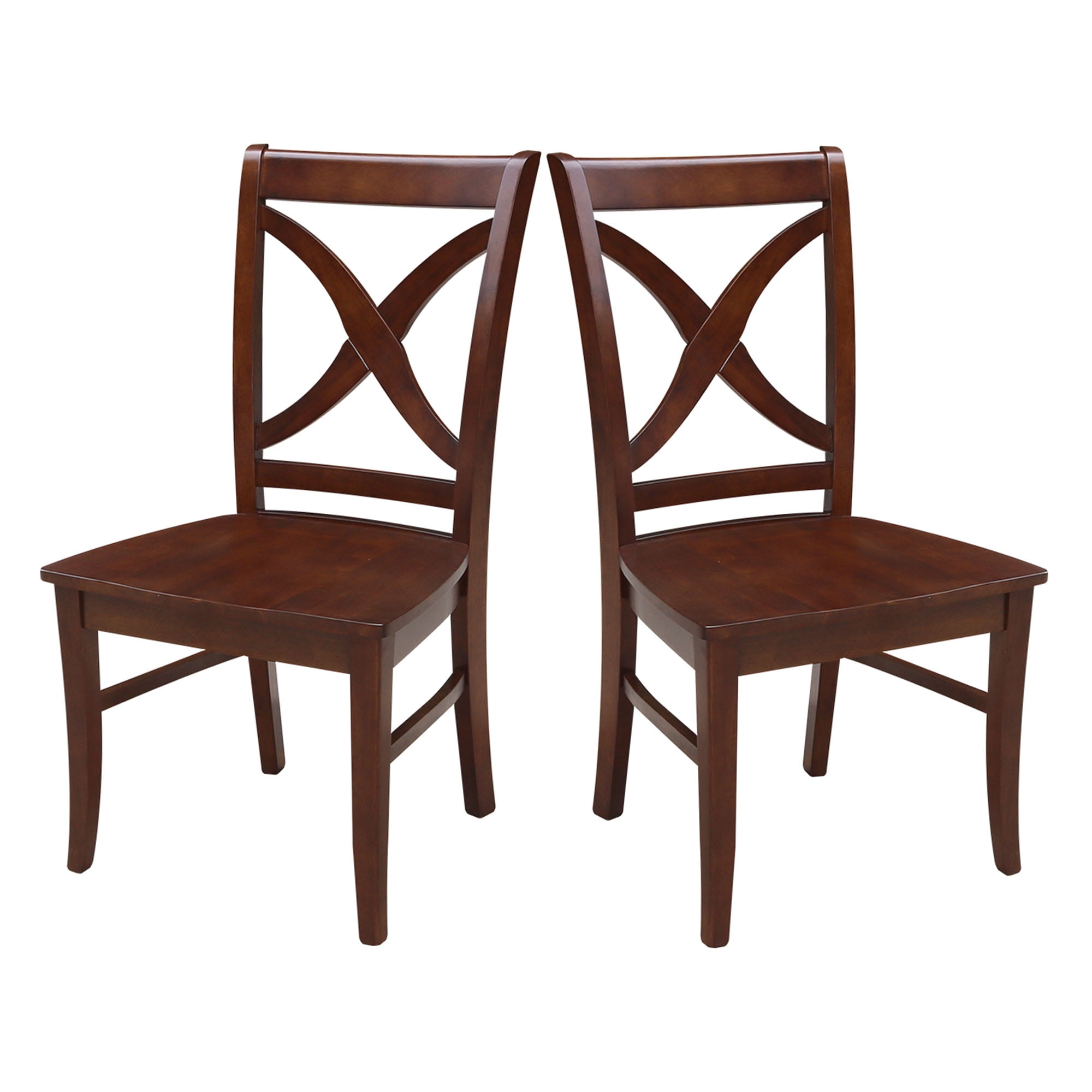 Set of Two Salerno Chairs with Wood Seats