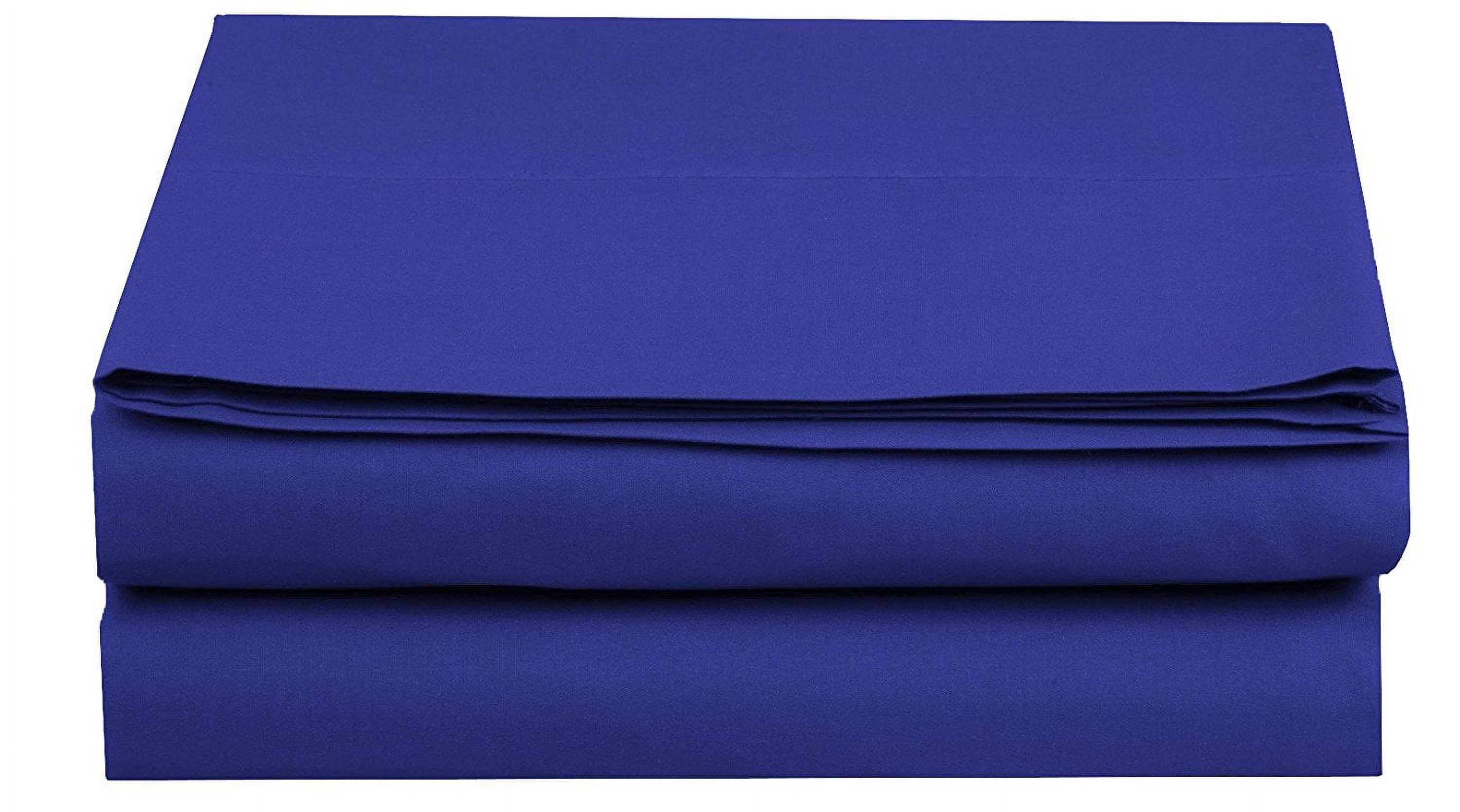 Set of 4 1500 TC Fitted Sheet, Queen Size, Royal Blue