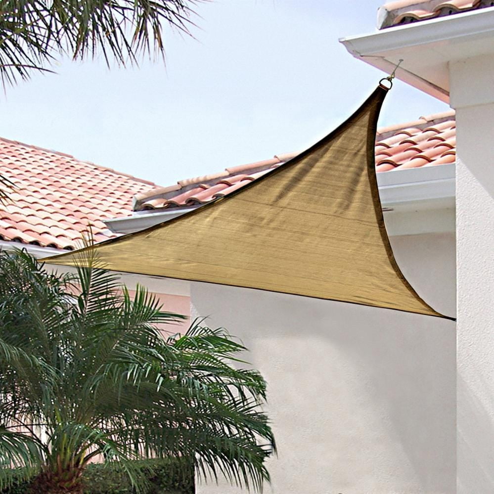 ShadeLogic Sun Shade Sail Heavy Weight 12 Foot Triangle - Sand