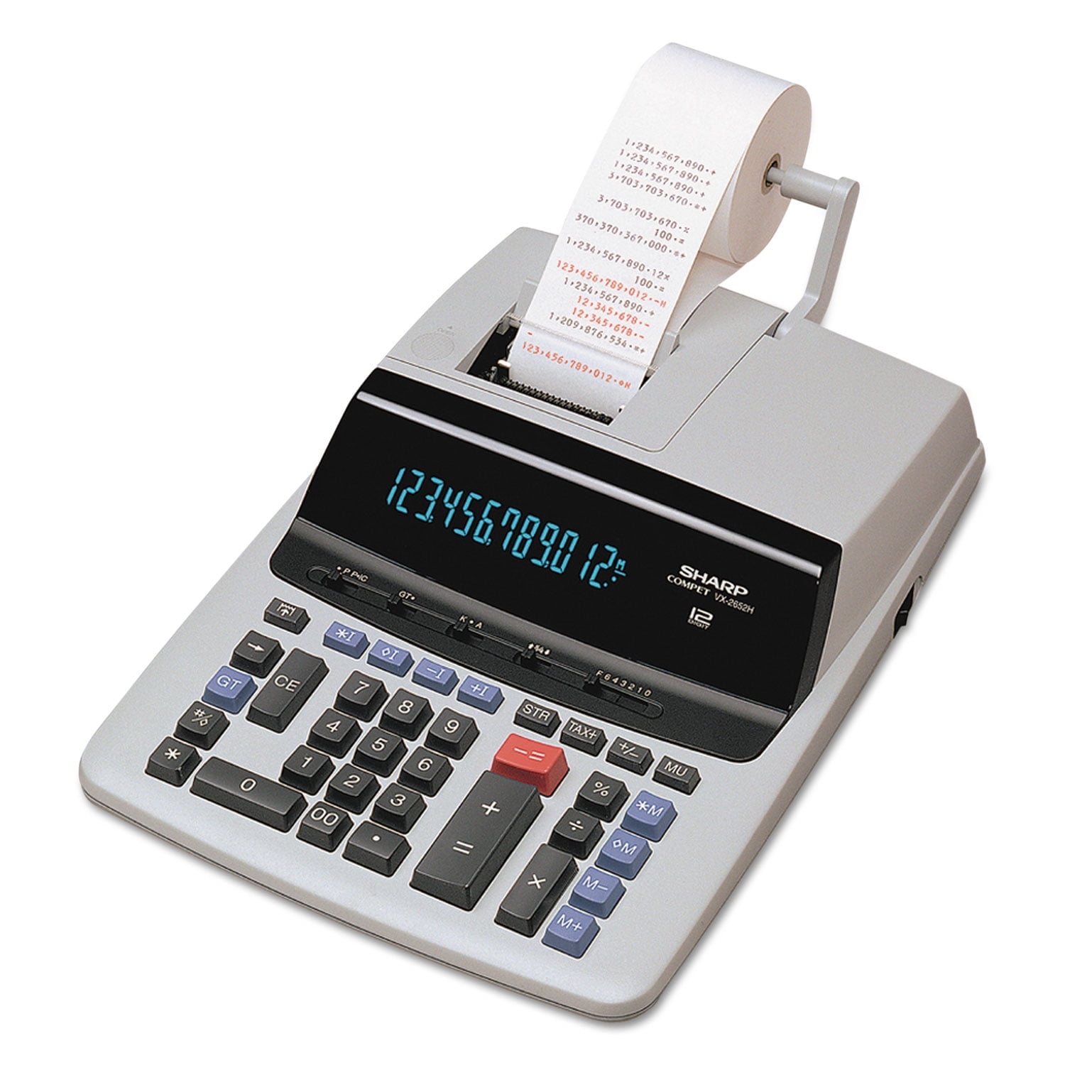 Sharp Calculators VX-2652H 12-Digit Commercial Printing Calculator, Heavy-Duty, Off White & Gray