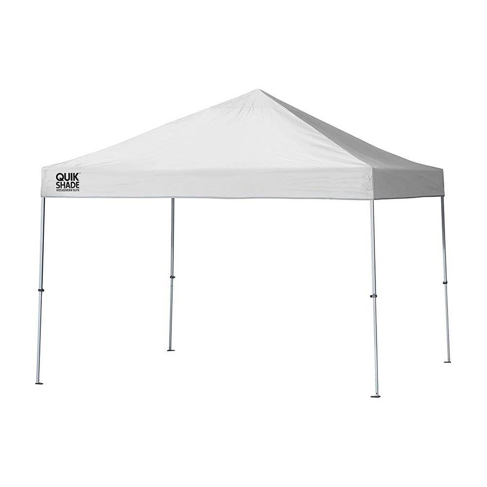 ShelterLogic Weekender Elite 10' x 10' Straight Leg Pop Up Outdoor Canopy, White