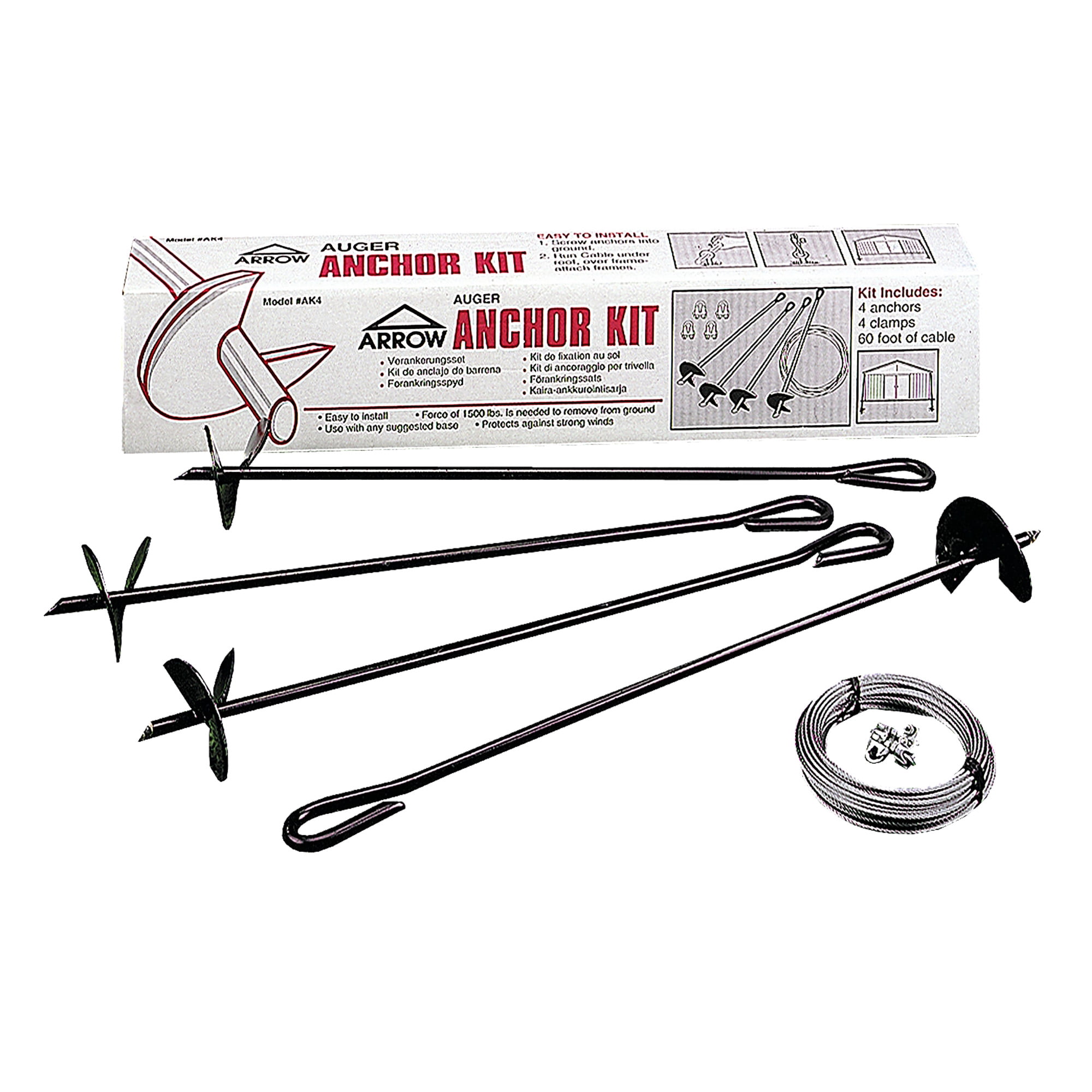 Arrow Grey Earth Anchor (Auger And Cable)