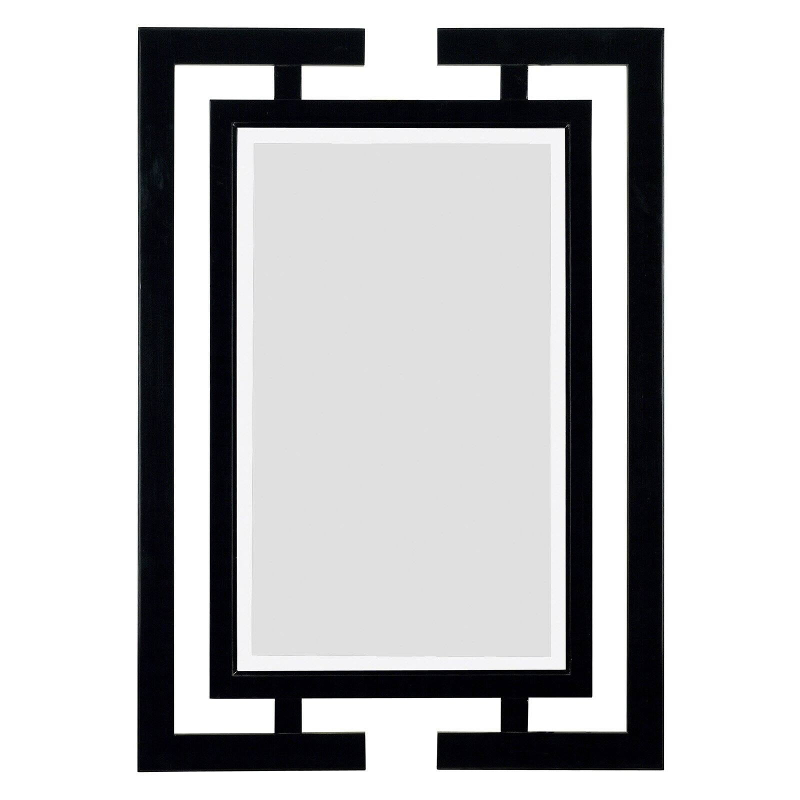 Kenroy Home Shinto 29'' x 41'' Rectangular Wall Mirror for Entryway, Bathroom, Bedroom, or Living Room, Gloss Black