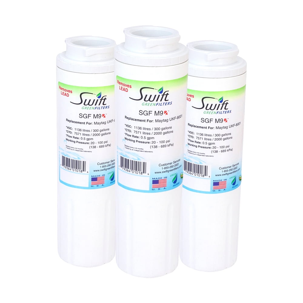 Swift Green Filters SGF-M9 Rx Replacement Water Filter for Kenmore UKF8001,EDR4RXD1,FILTER 4,EFF-6007A- 3 Pack