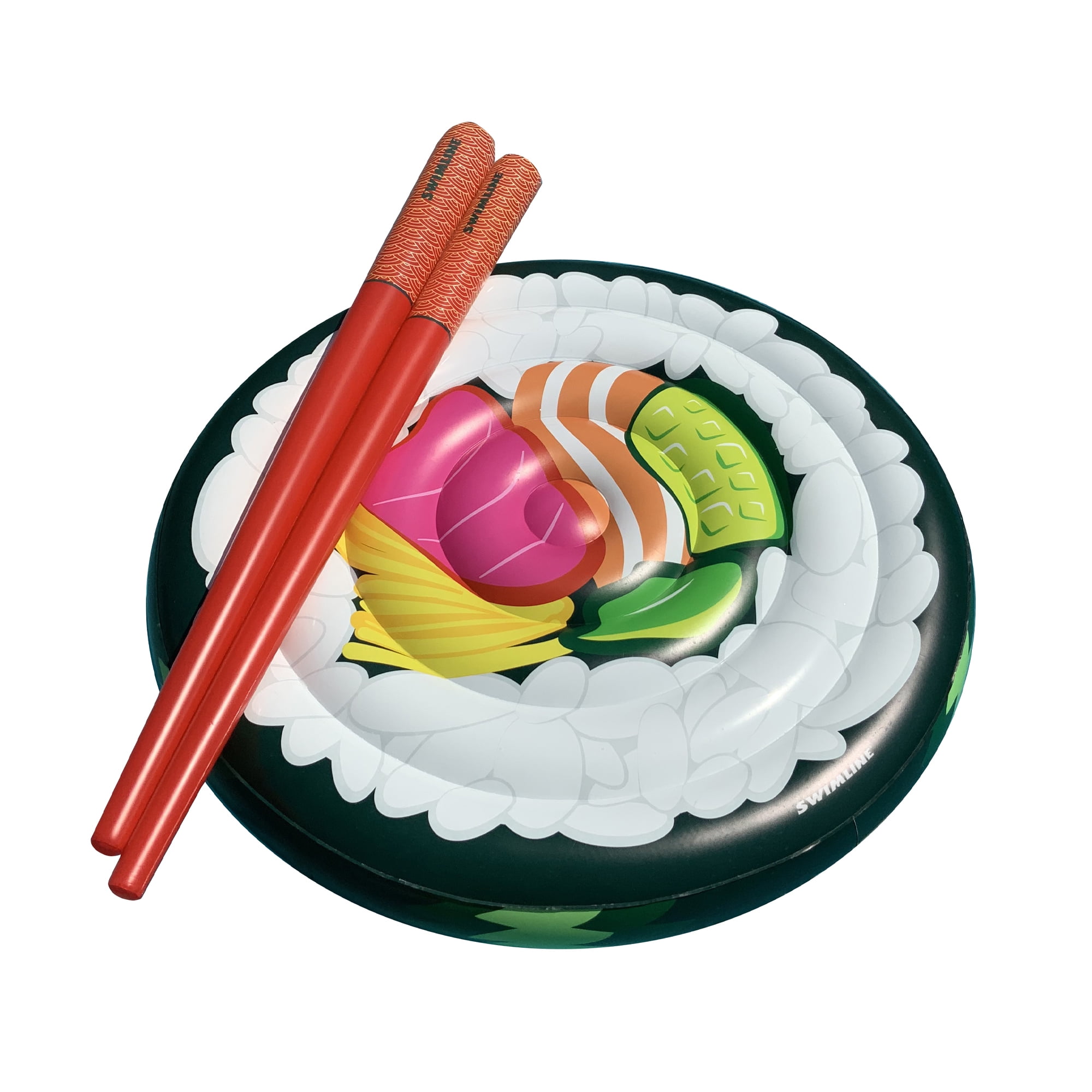 Swimline Sushi Roll Pool Lounger with Chopstick Doodles Combo Pack