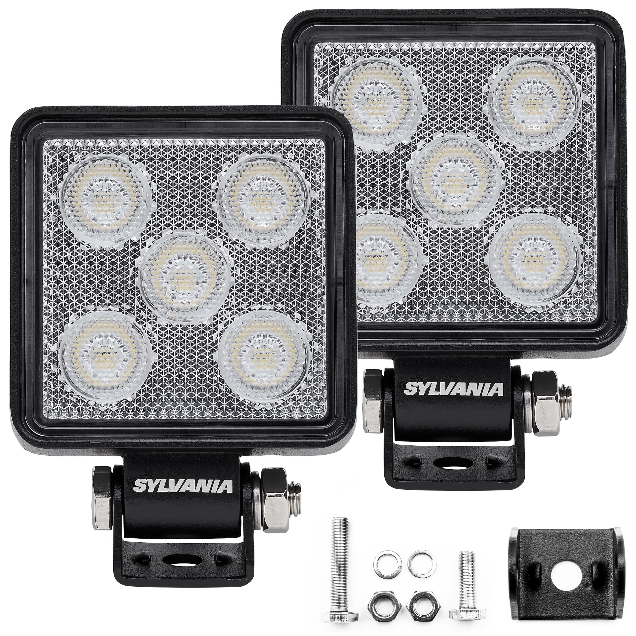 Sylvania Slim 3 Inch Cube LED Light Pod Flood 950 Lumens, 2 pack, Compatible with Multiple Cars