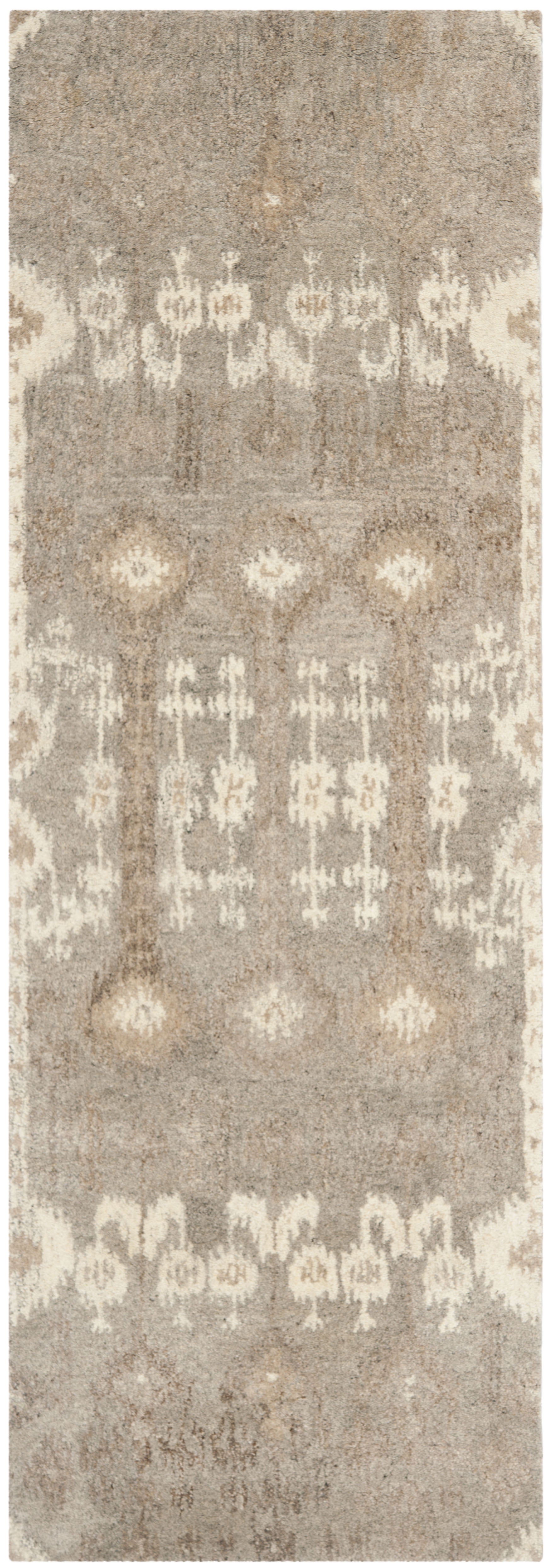 SAFAVIEH Wyndham Deborah Geometric Wool Runner Rug, Natural/Multi, 2'3" x 11'
