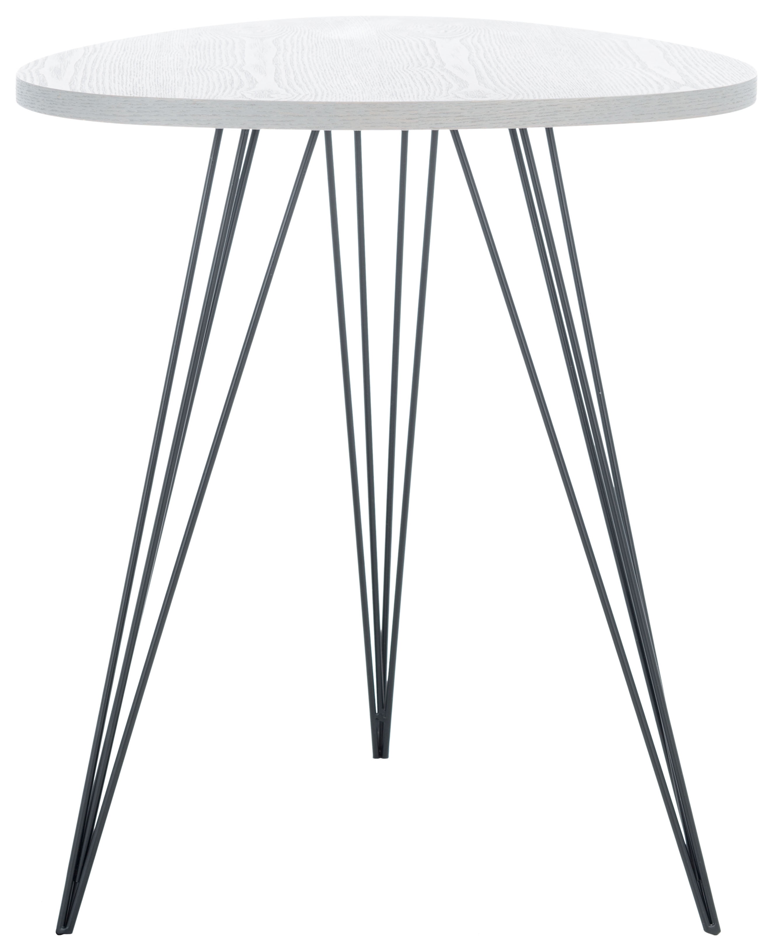 SAFAVIEH Wolcott Retro Mid-Century Side Table, Grey/Black