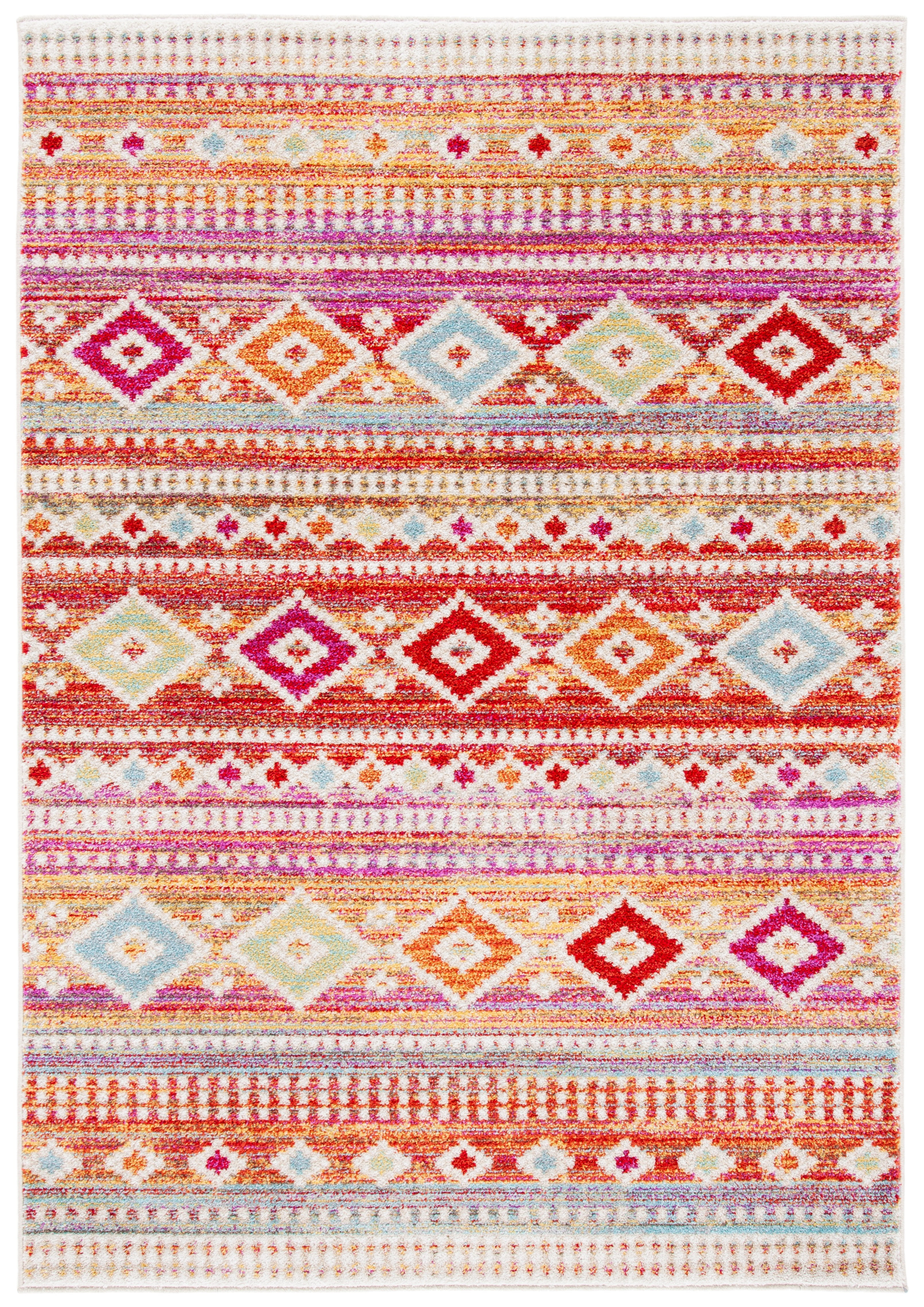 SAFAVIEH Adirondack Betty Southwest Area Rug, Rust/Ivory, 6' x 9'