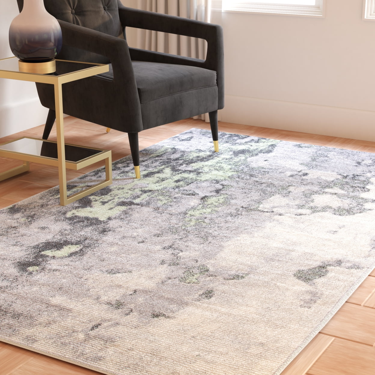 SAFAVIEH Adirondack Ladonna Abstract Area Rug, Green/Grey, 10' x 14'