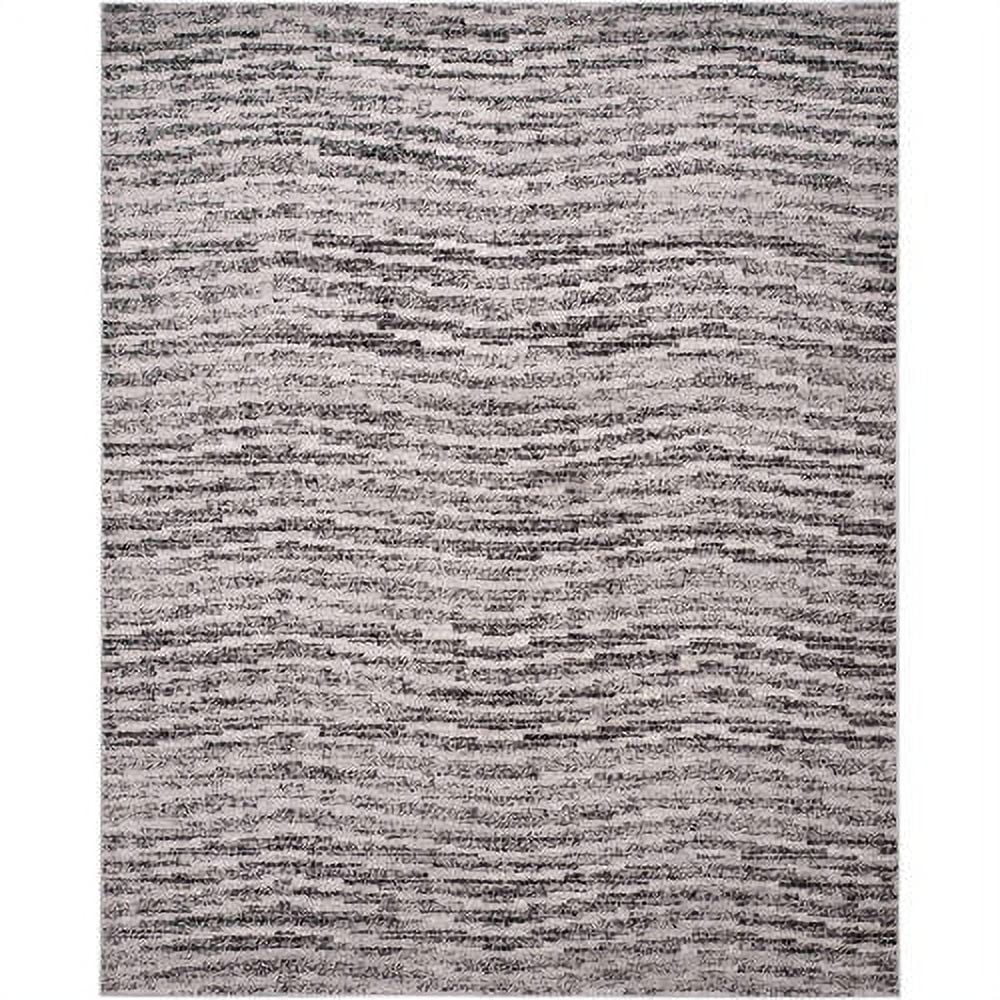 SAFAVIEH Adirondack Linnette Abstract Area Rug, Black/Silver, 6' x 6' Round