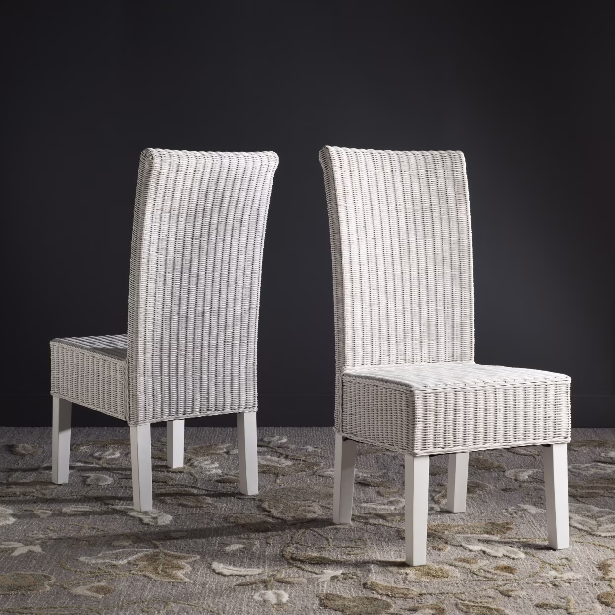 SAFAVIEH Arjun 18''H Wicker Dining Chair White