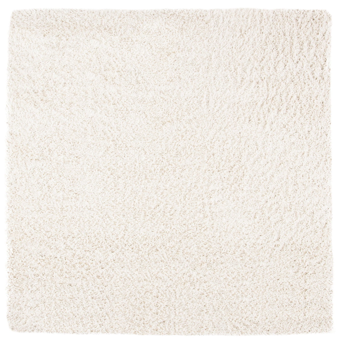 SAFAVIEH August Sophia Solid Shag Area Rug, Ivory, 6'7" x 6'7" Square