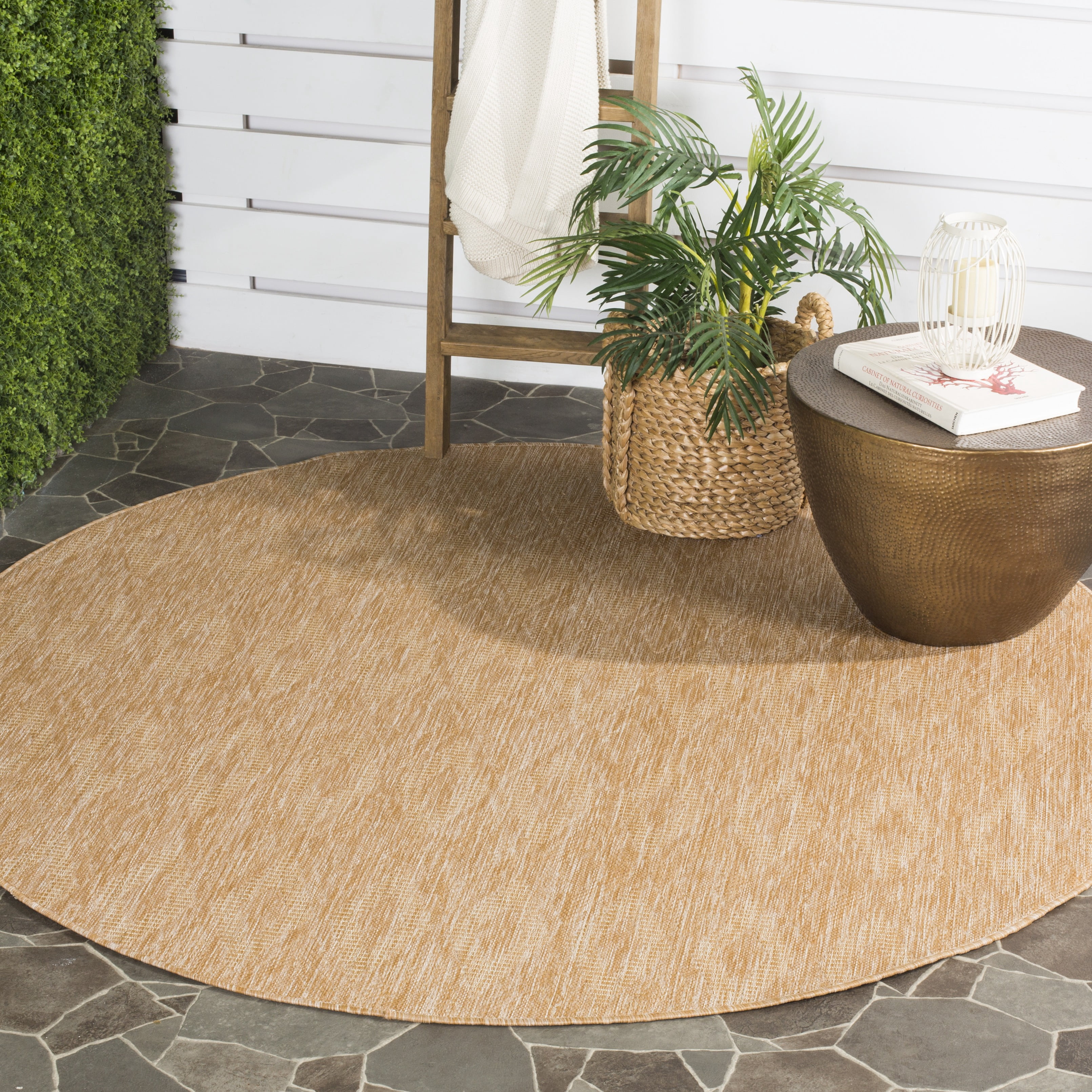 Safavieh Courtyard Teodor Geometric Indoor/Outdoor Area Rug, Natural, 6'7" x 6'7" Round