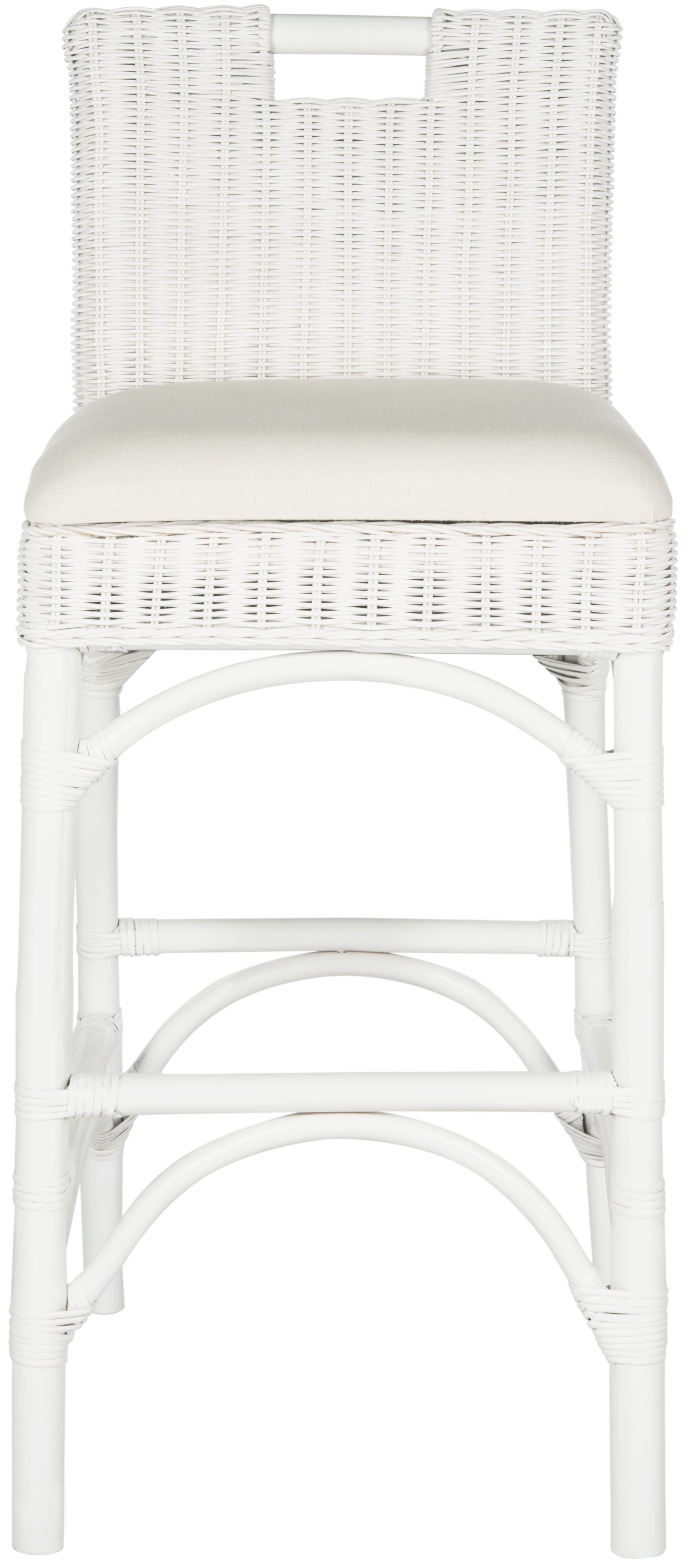 SAFAVIEH Fremont Square Mid Back Bar Stool, White