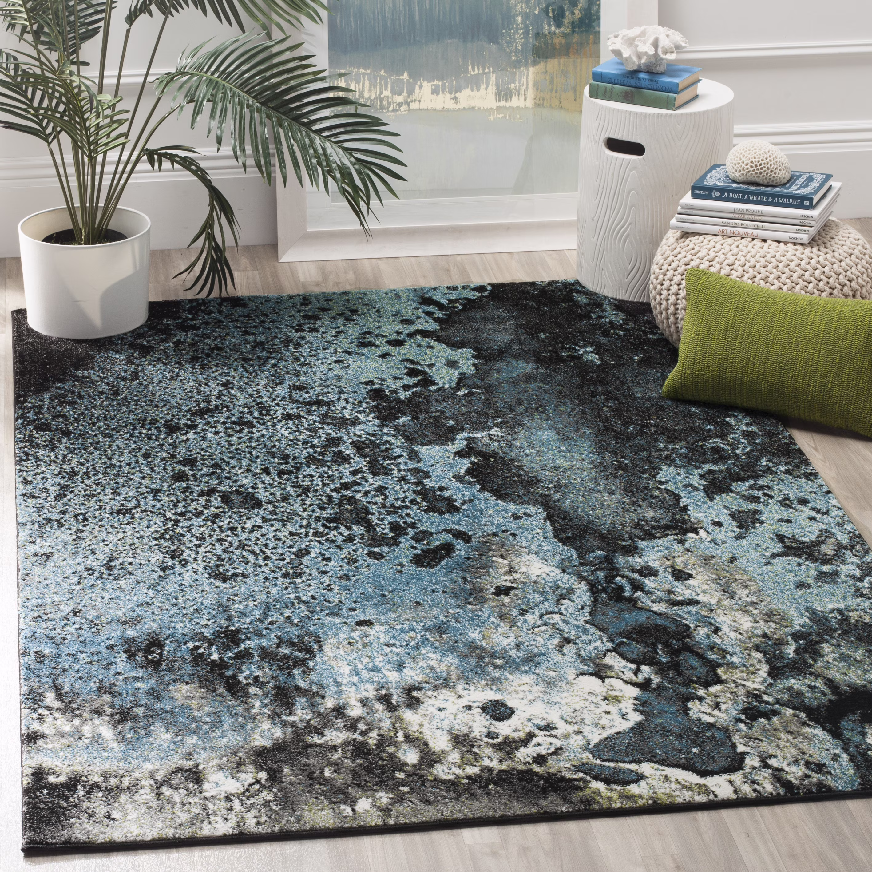 Safavieh Glacier Malanie Geometric Area Rug, Blue/Multi, 5'3" x 5'3" Square