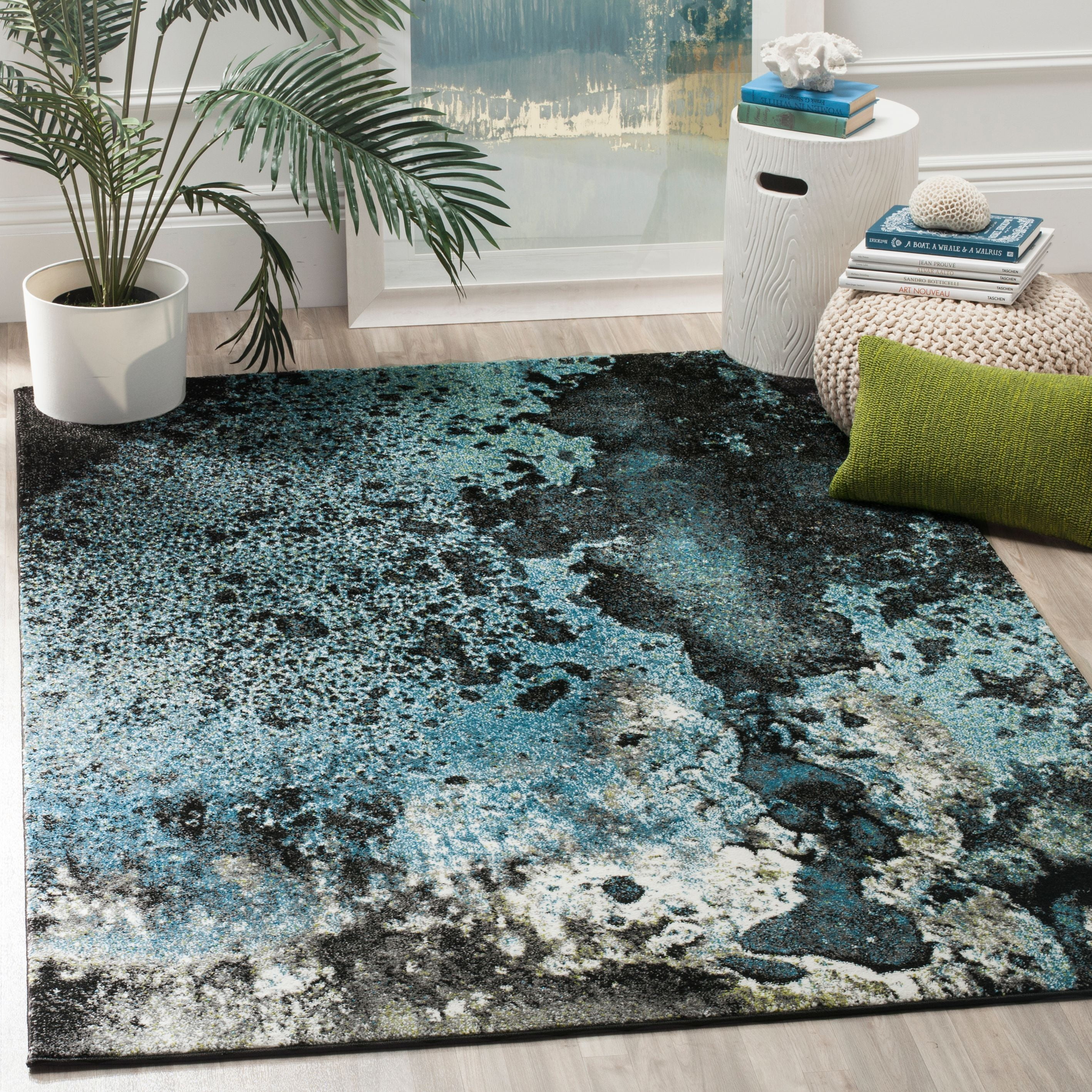 SAFAVIEH Glacier Collection GLA124B Blue / Multi Rug