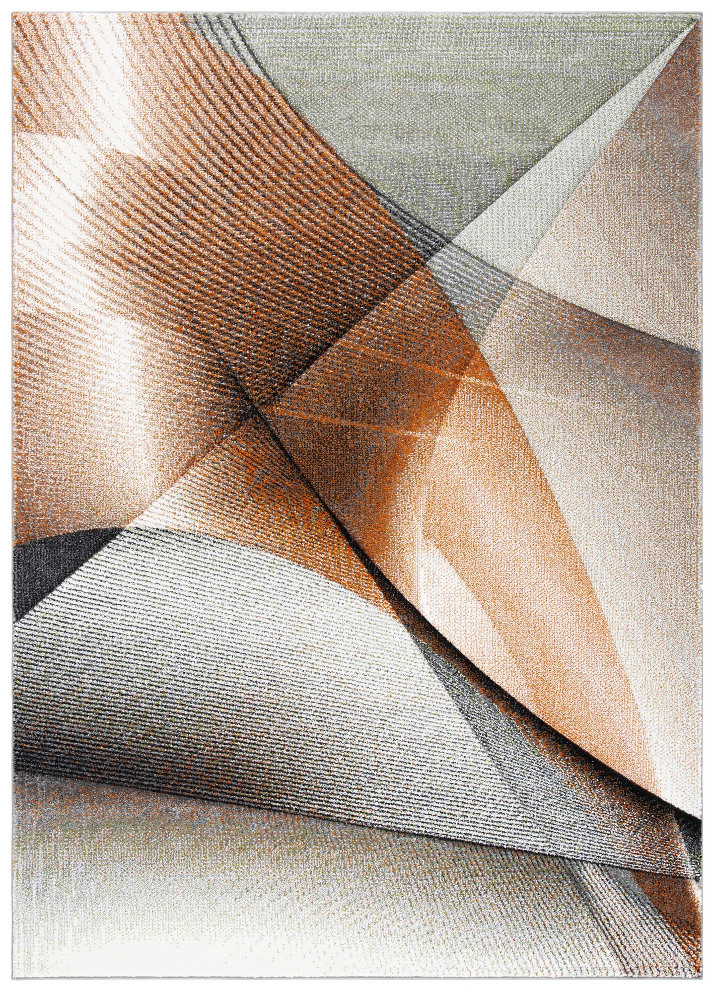 SAFAVIEH Hollywood Celandine Abstract Area Rug, Grey/Orange, 8' x 10'