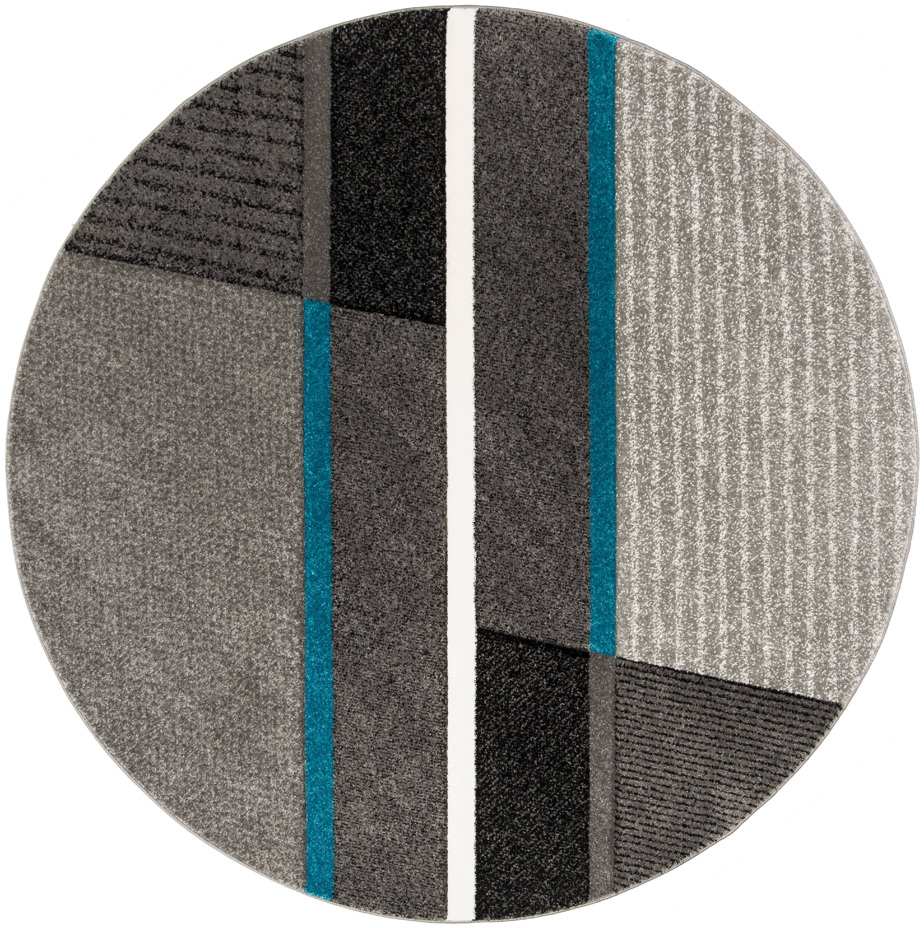 SAFAVIEH Hollywood Collection HLW711D Grey / Teal Rug