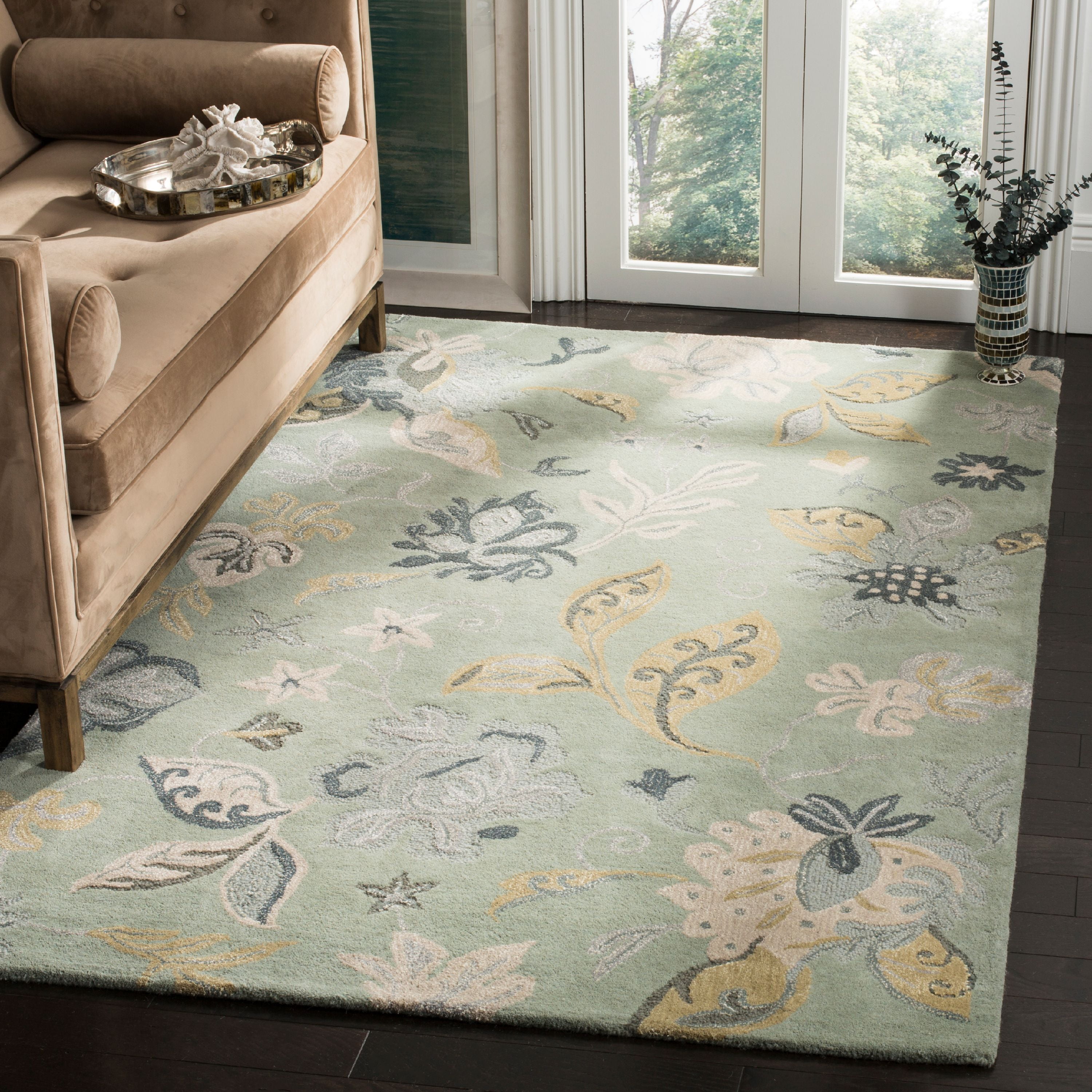 SAFAVIEH Jardin JAR451A Handmade Light Green / Multi Rug