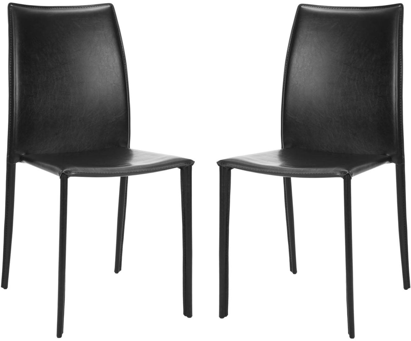SAFAVIEH Korbin Modern Upholstered Stacking Side Chair, Set of 2 (18.9 in. W x 22.8 in. D x 35.8 in. H)