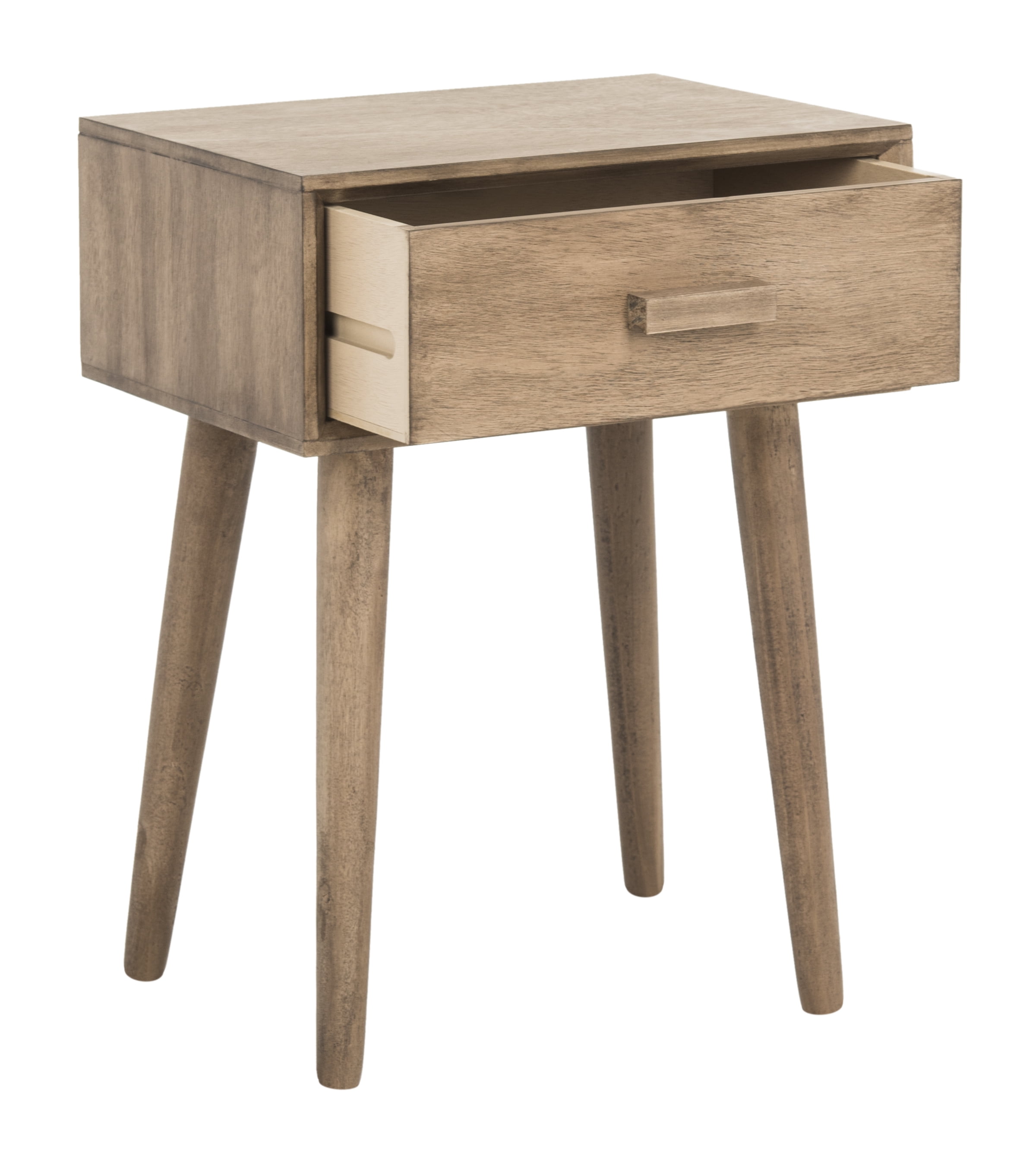 SAFAVIEH Lyle 1 Drawer Casual Glam Accent Table, Desert Brown