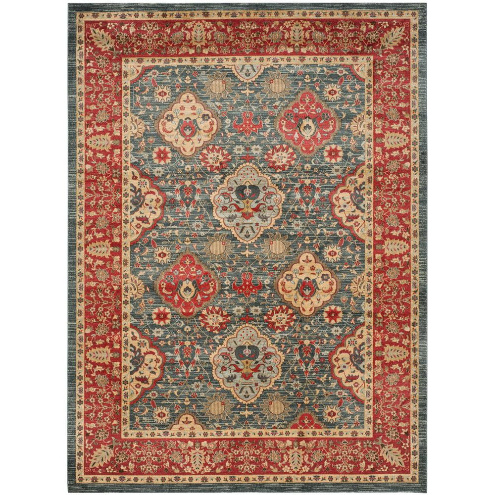 SAFAVIEH Mahal Napier Oriental Area Rug, Navy/Red, 8' x 11'