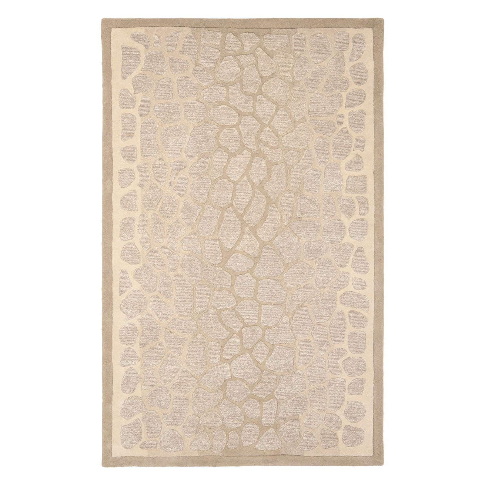 SAFAVIEH Martha Stewart Arusha Grassland Spotted Area Rug, Wheat Beige, 9' x 12'
