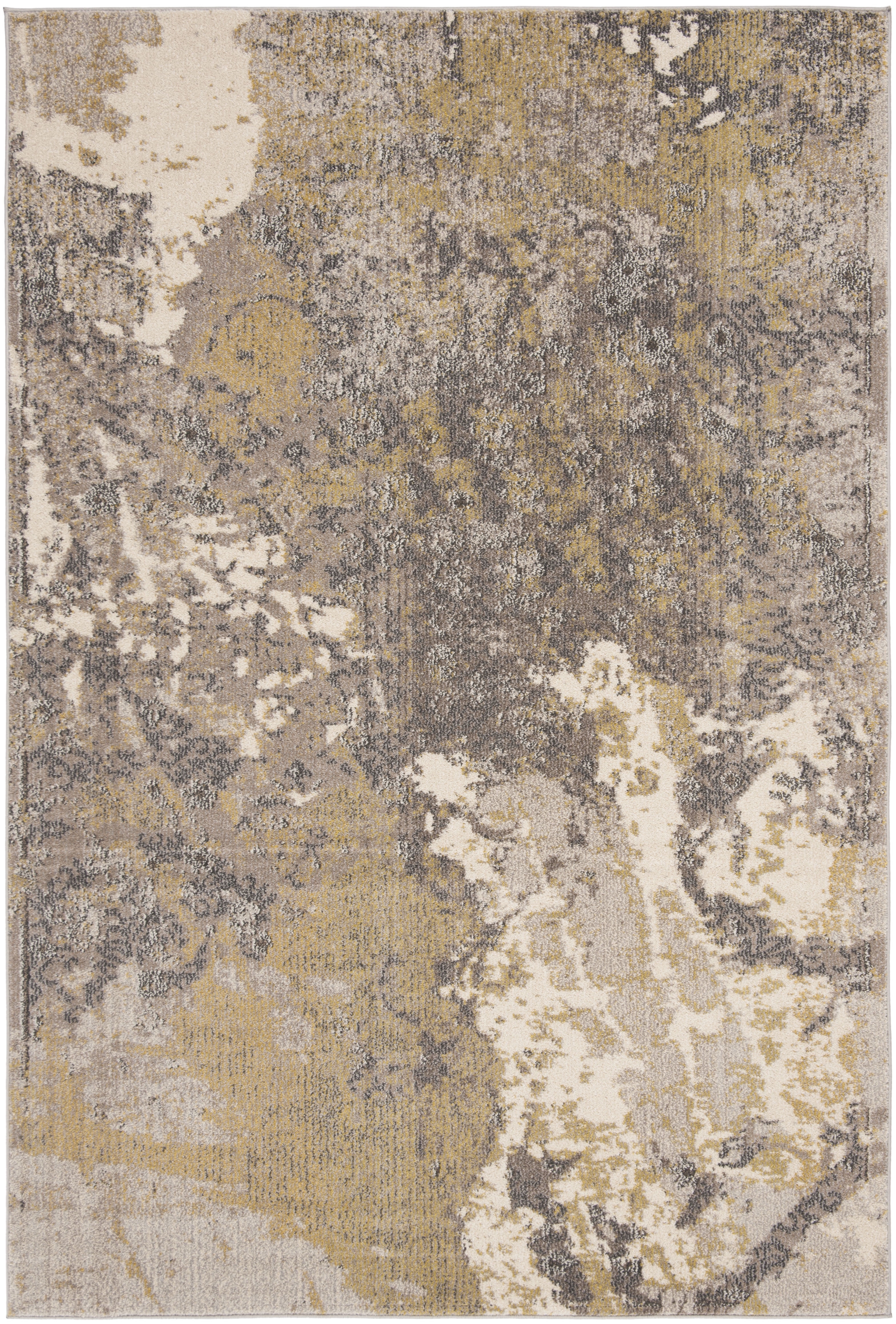 SAFAVIEH Monaco Phoebe Abstract Area Rug, Ivory/Grey, 4' x 5'7"