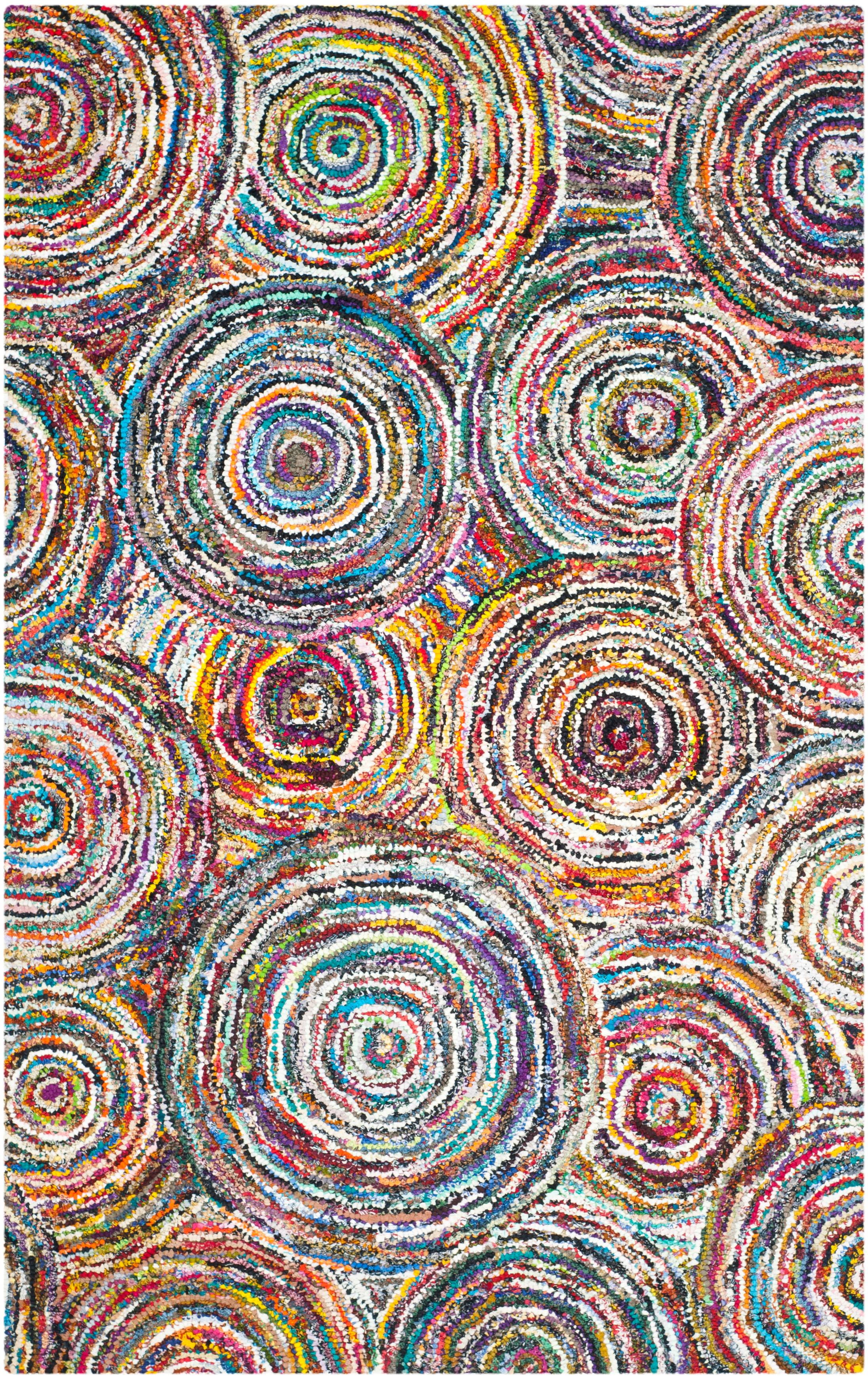 SAFAVIEH Nantucket Collection NAN514A Handmade Multi Rug