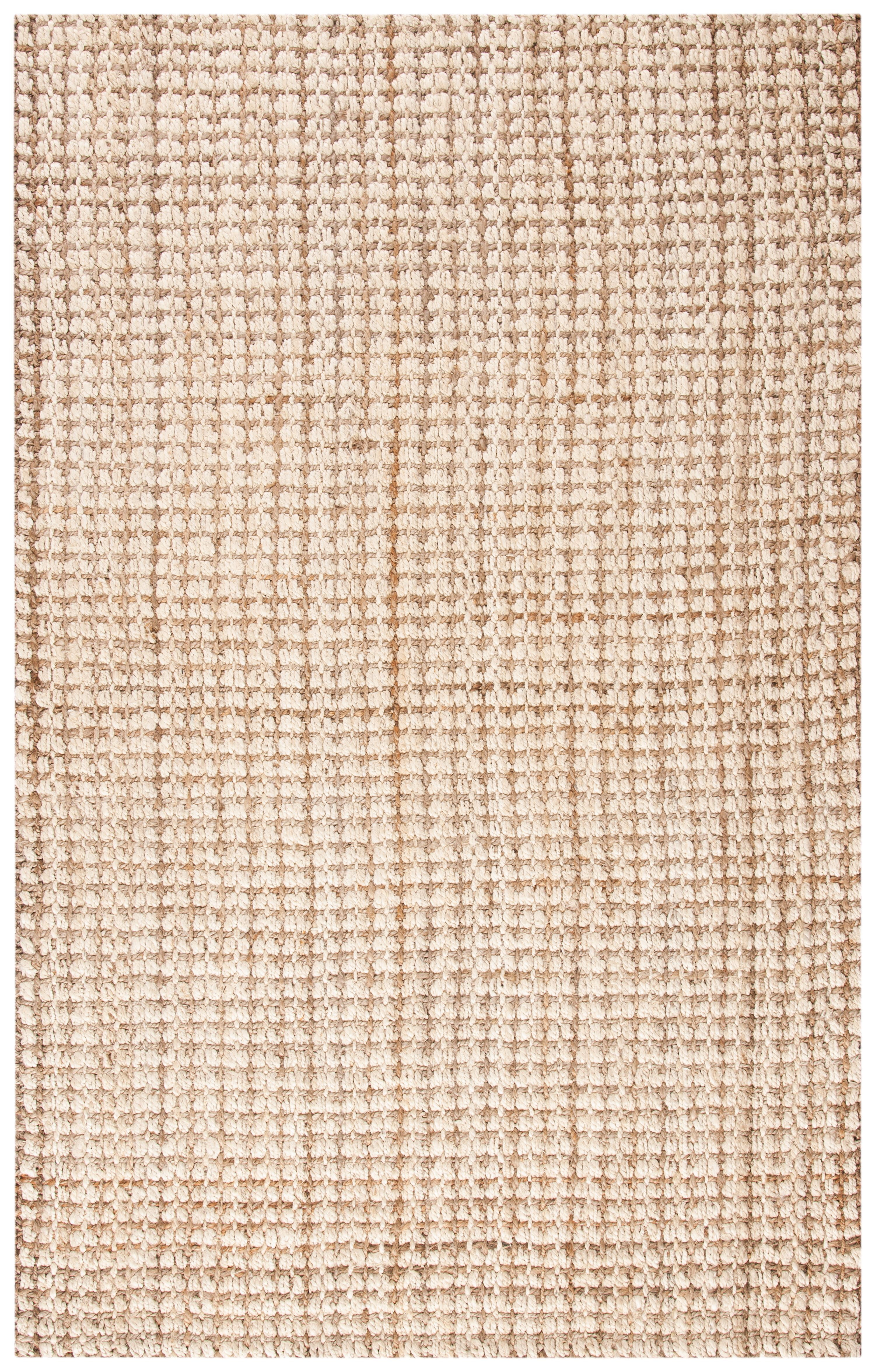 SAFAVIEH Natural Fiber Aletha Solid Jute Area Rug, Ivory/Natural, 5' x 8'