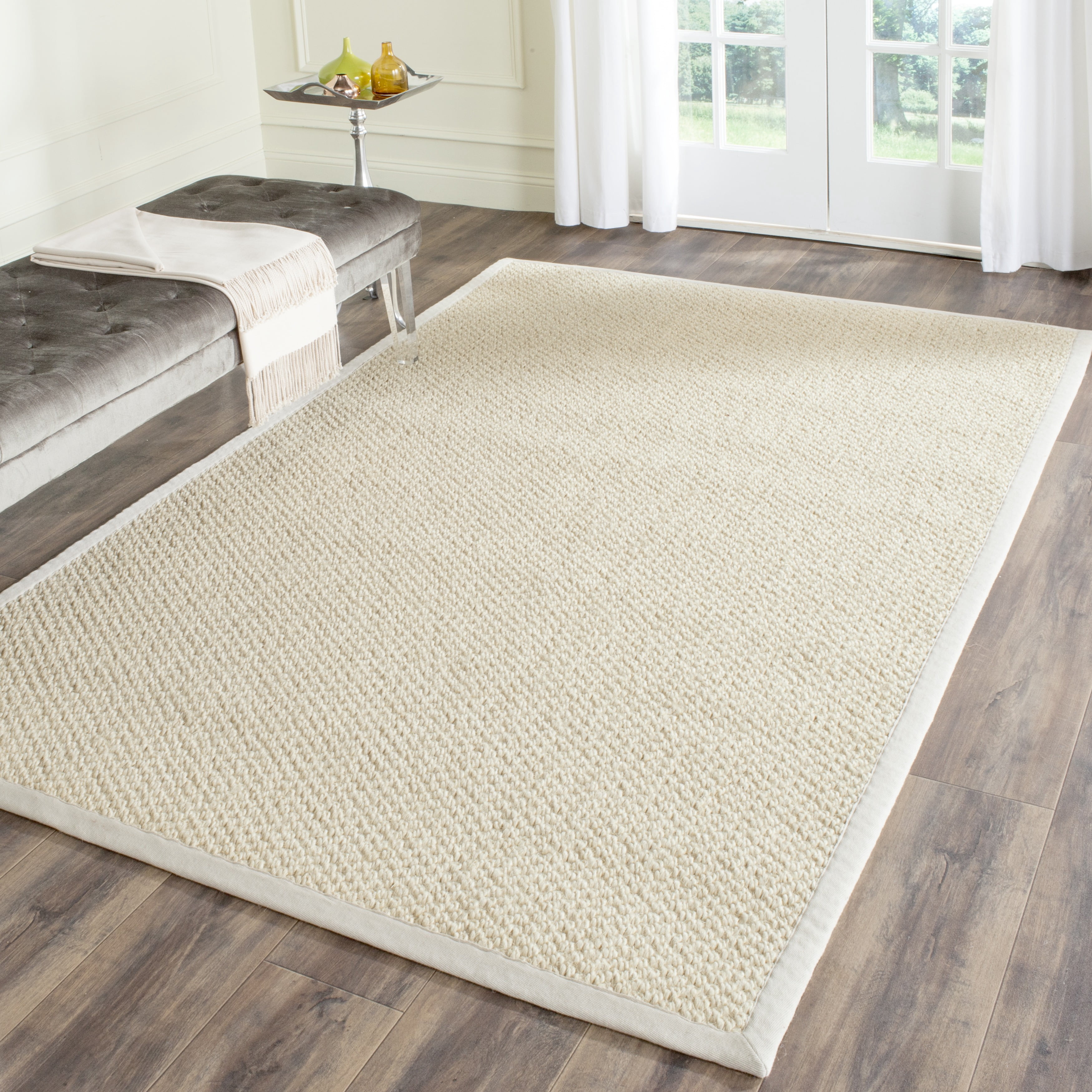 Safavieh Natural Fiber Charlene Bordered Area Rug, Creme, 3' x 5'
