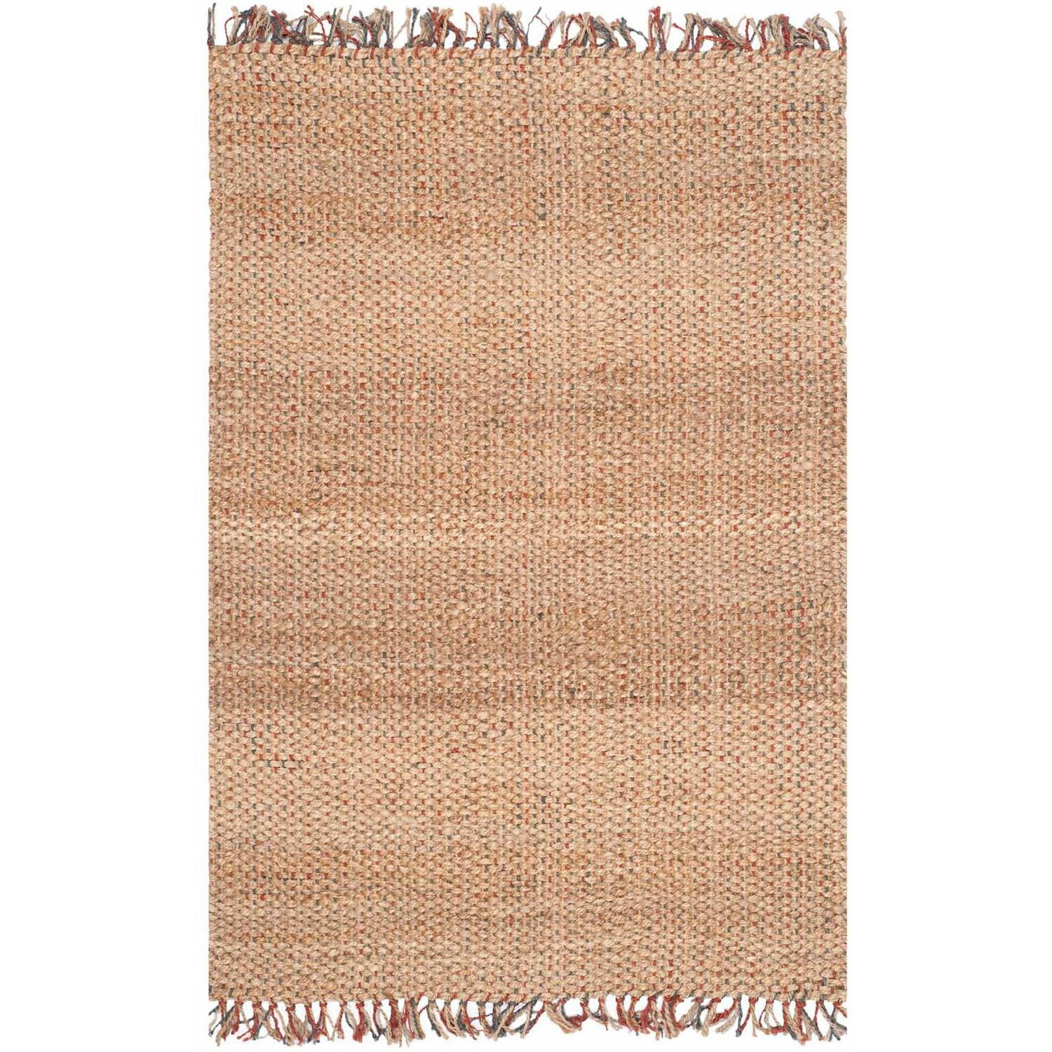 SAFAVIEH Natural Fiber Gale Braided Jute Area Rug, Natural/Multi, 6' x 9'