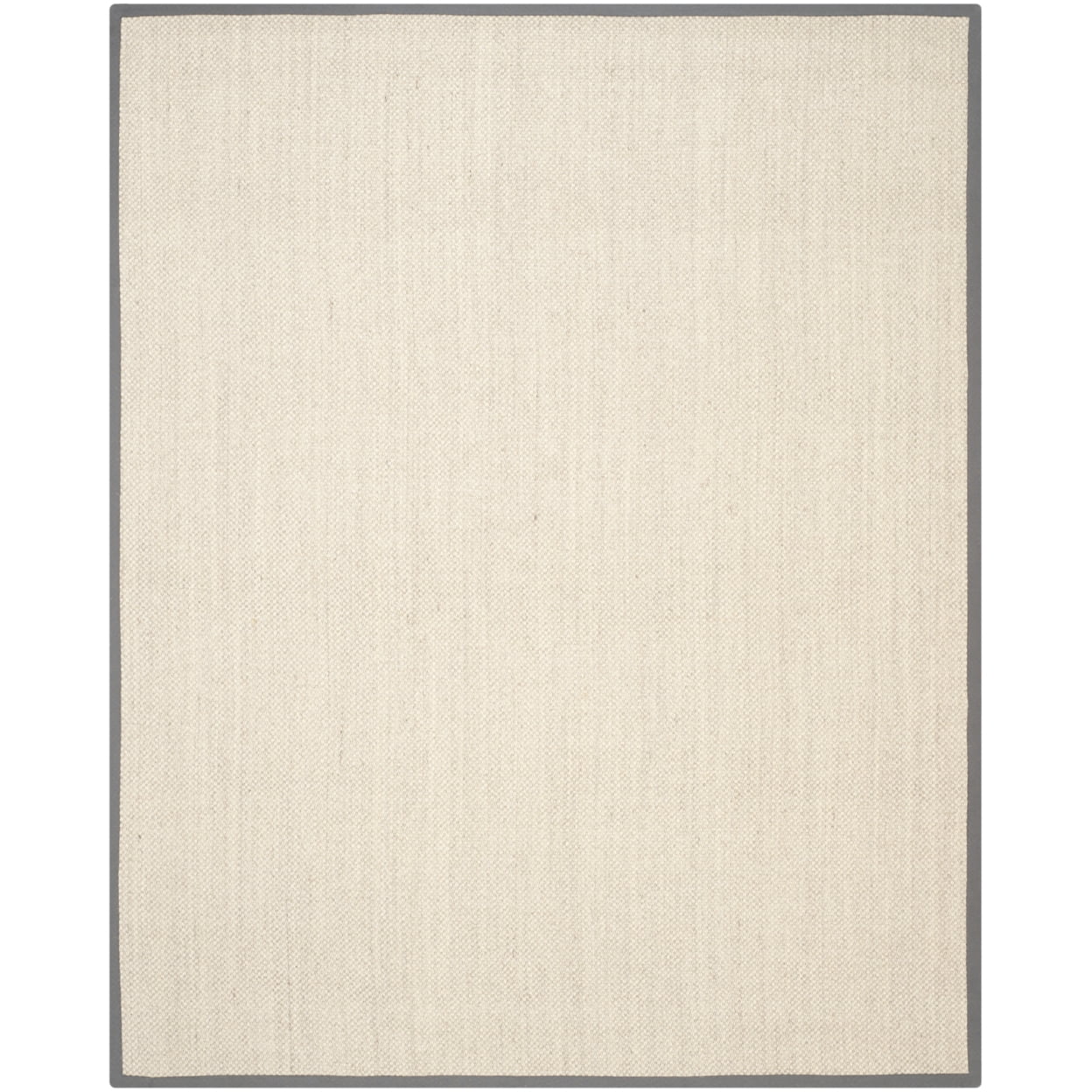 SAFAVIEH Natural Fiber Juniper Border Sisal Runner Rug, Marble/Grey, 2'6" x 14'