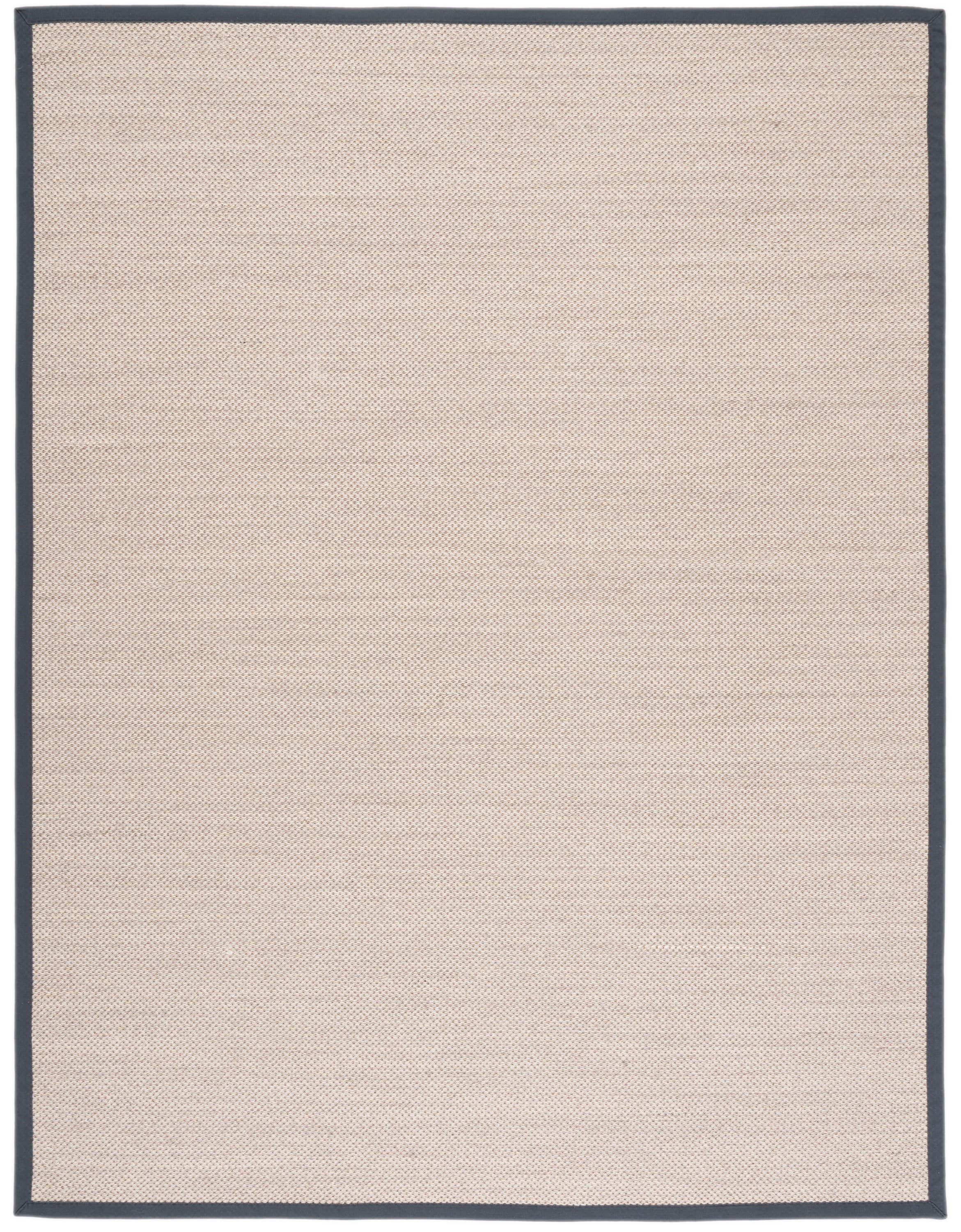 SAFAVIEH Natural Fiber Kentigern Border Seagrass Area Rug, Marble/Dark Grey, 8' x 10'